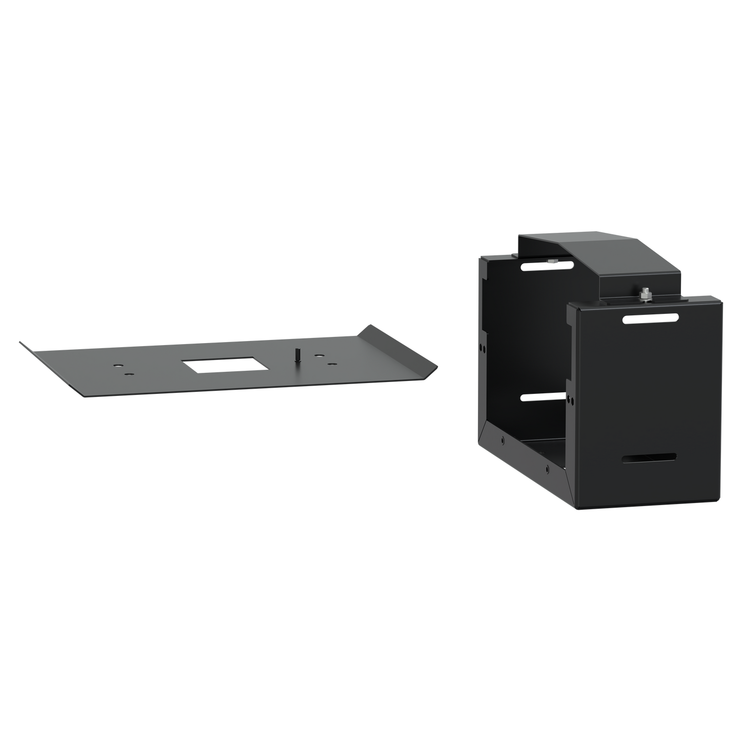Schneider Electric-KEV0400TS1B-Canalis EV - Support rails horizontaux pilier borne de recharge - Noir - RAL9005