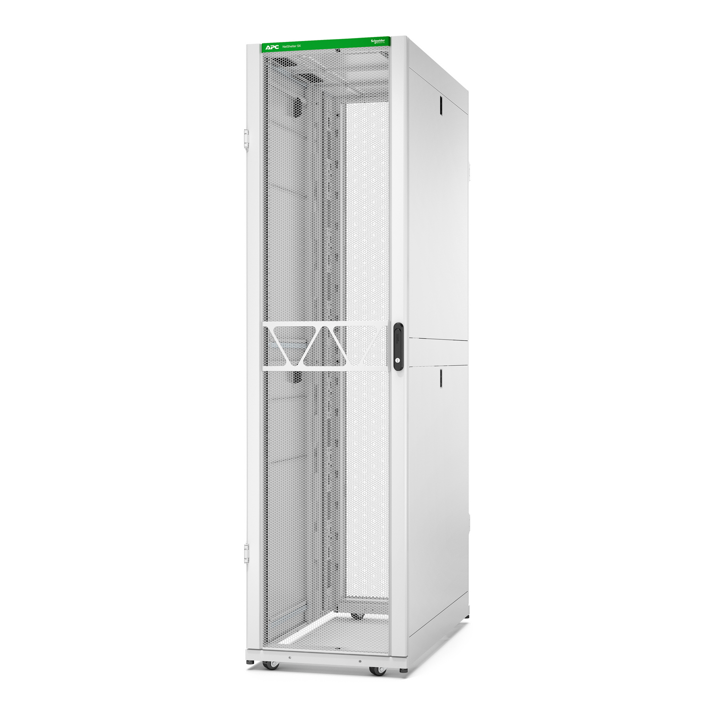 APC-AR3307W2-Rack NetShelter SX2 48U L600XP1200XH2258mm, blanc, avec panneaux latéraux