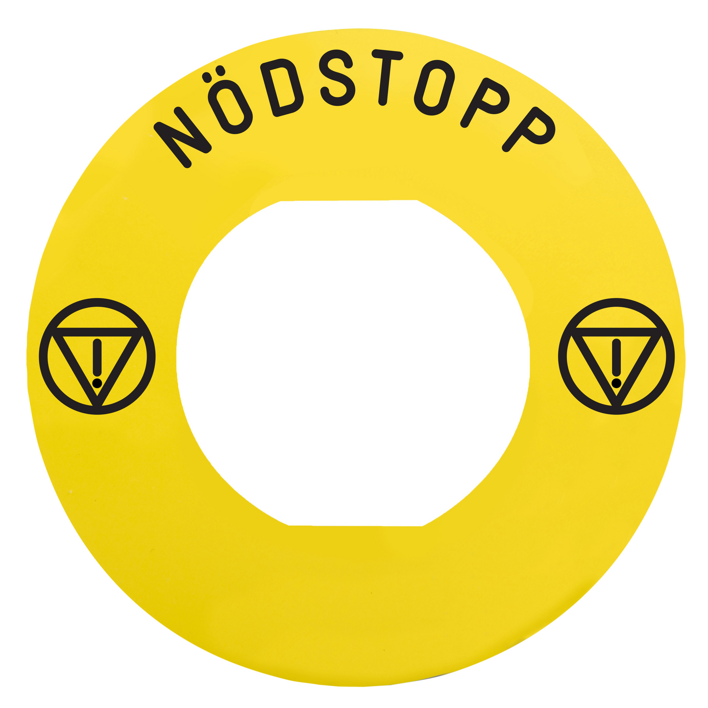 Schneider Electric-ZBY9730M-Harmony - étiquette plate - jaune - 'NODSTOP' - Ø60 - pour ZBZ1605