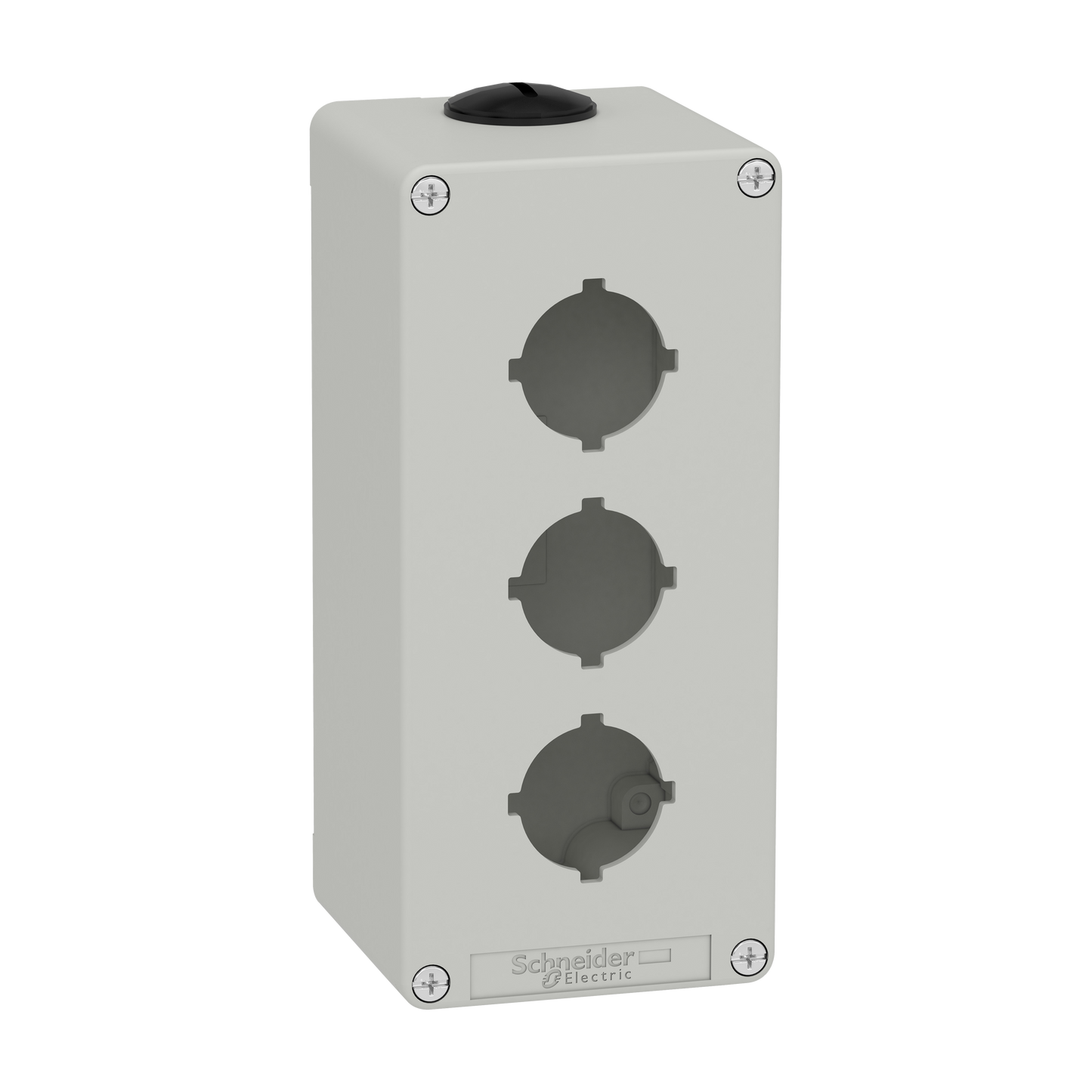 Schneider Electric-XAPD3603-Boite métal vide grise - M25 x2 - 3 trous 30 mm - 80x175x77 mm