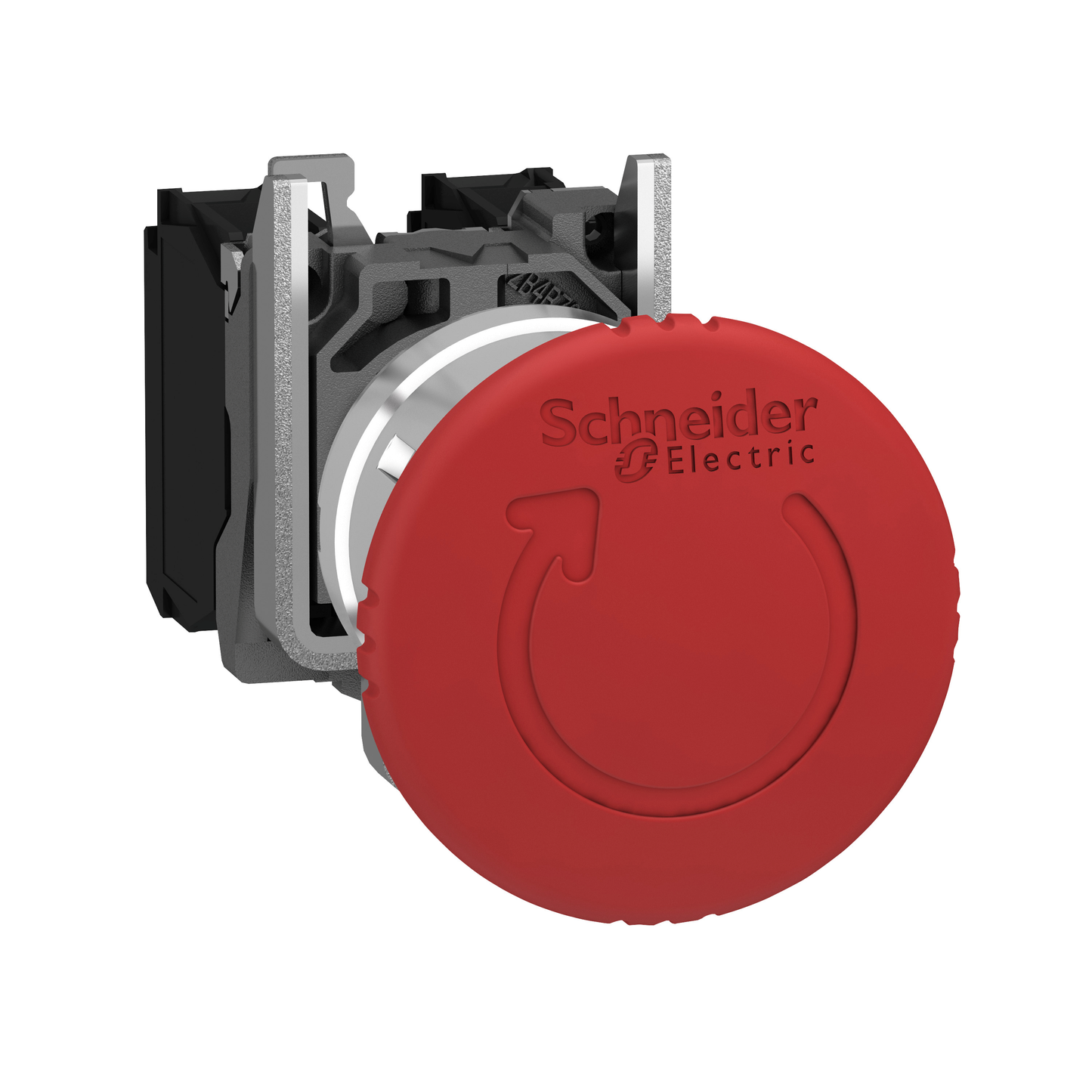 Schneider Electric-XB4BS8444S47-Harmony XB4 - bouton arrêt urgence - Ø40 - pousser tourner - rouge - 2O - vis