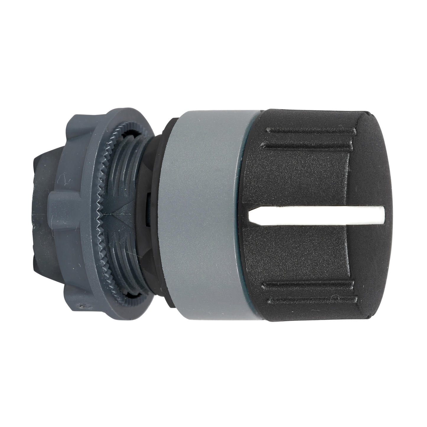 Schneider Electric-ZB5AD59C0-Harmony XB5 - tête bouton à molette - Ø22 - col grise - 3 pos rap au C - noir