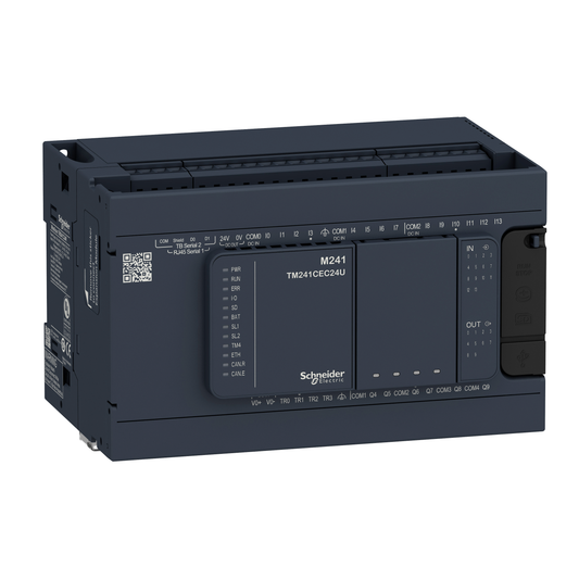 Schneider Electric-TM241C24R-Modicon M241, contrôleur 24E/S PNP+relais, 2 ports série, 100/240VCA