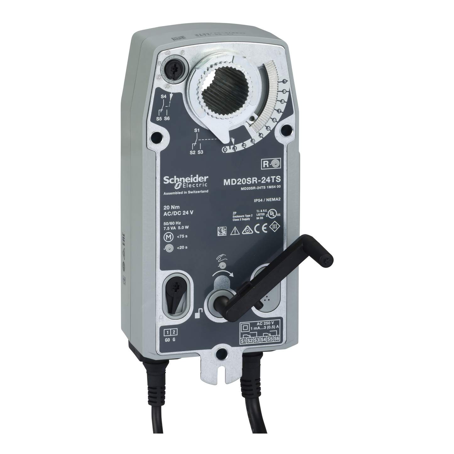 Schneider Electric-MD20SR-TS-Moteur 24V/230V 20Nm signal TOR avec ressort de rappel + fin de course registre