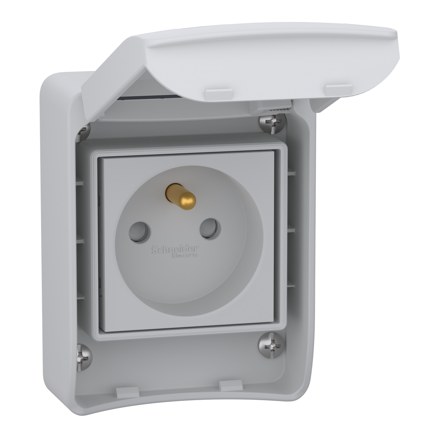 Schneider Electric-81140Y-Mureva socle prise de courant à vis FR 2P+T 65x85mm 10/16A 250V IP65