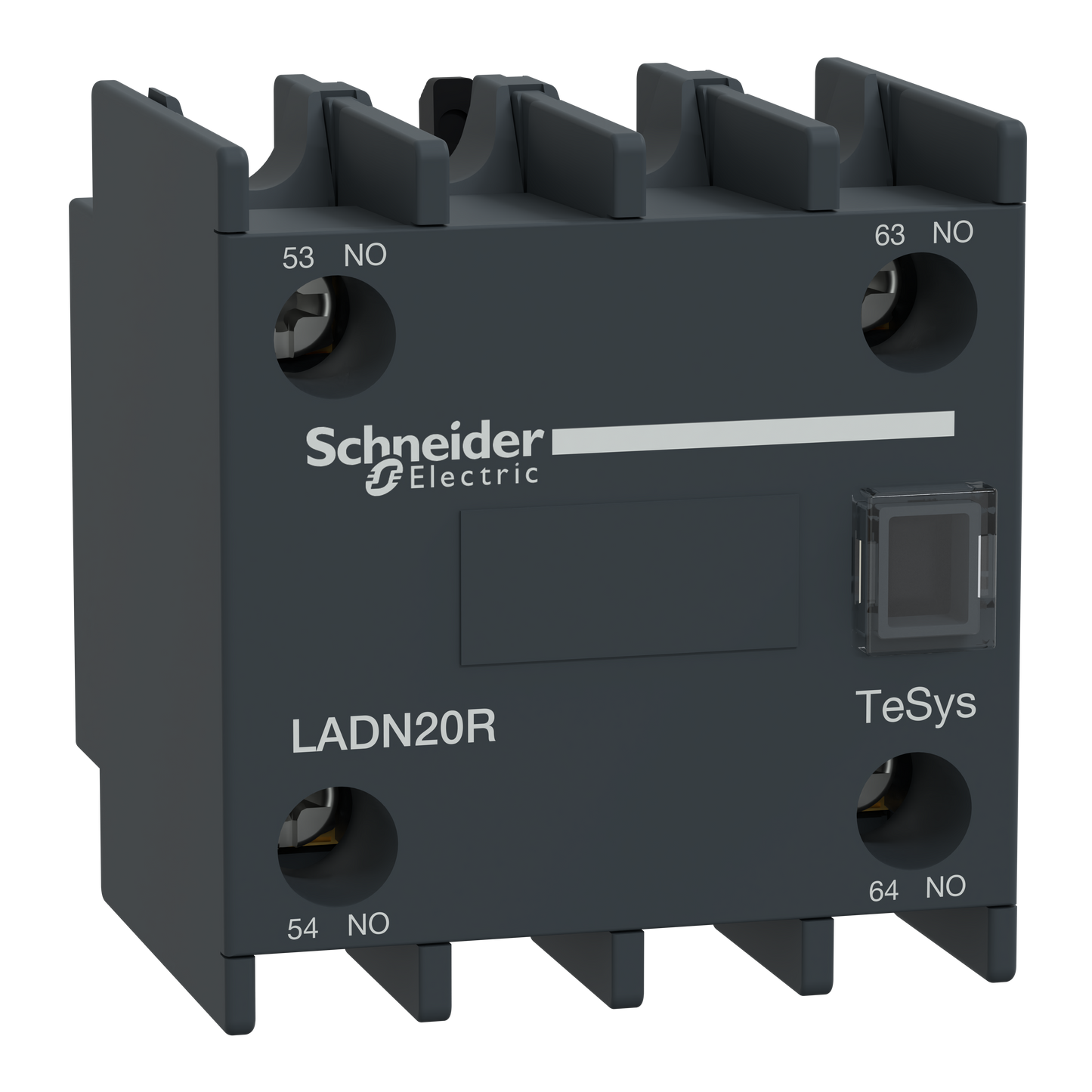 Schneider Electric-LADN20R-TeSys D - bloc contacts aux frontaux - 2F - bornes vis-étriers - 17V/1mA