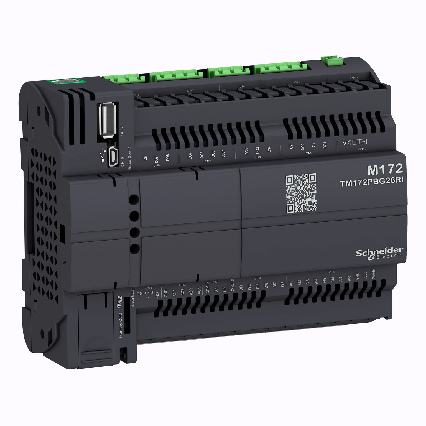 Schneider Electric-TM172PBG28RI-M172 Perf Blind 28 I/O Eth 2 RS485 Isol M172 Perf. Blind, 28 I/Os, Eth,