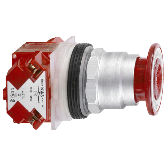 Schneider Electric-9001KR9R21H6-Harmony 9001K - bouton-pous. - Ø30 - rouge - coup-de-poing Ø57 - 2 pos. - 1O