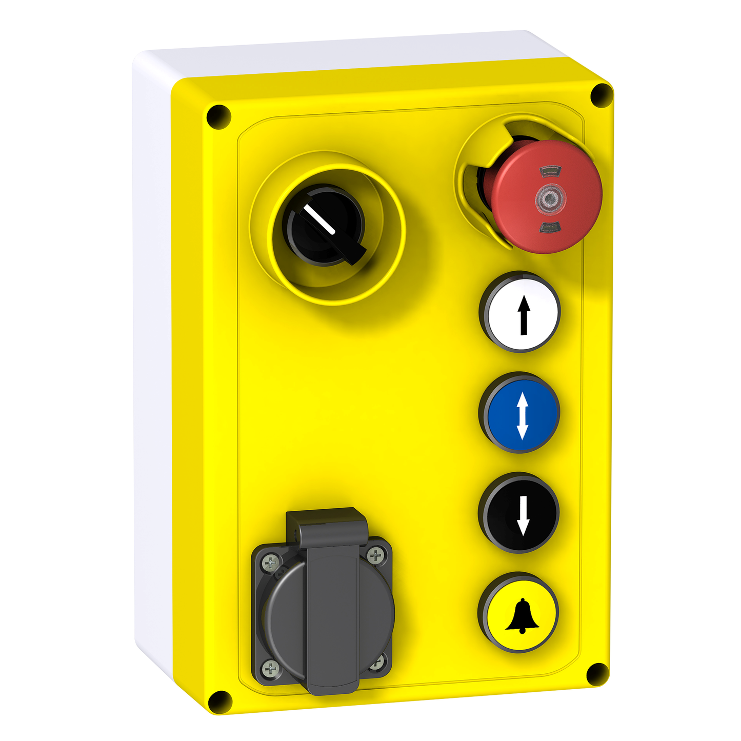 Schneider Electric-XALFP6003E-Harmony - Coffret jaune au en81, bpup, bpd updown ,