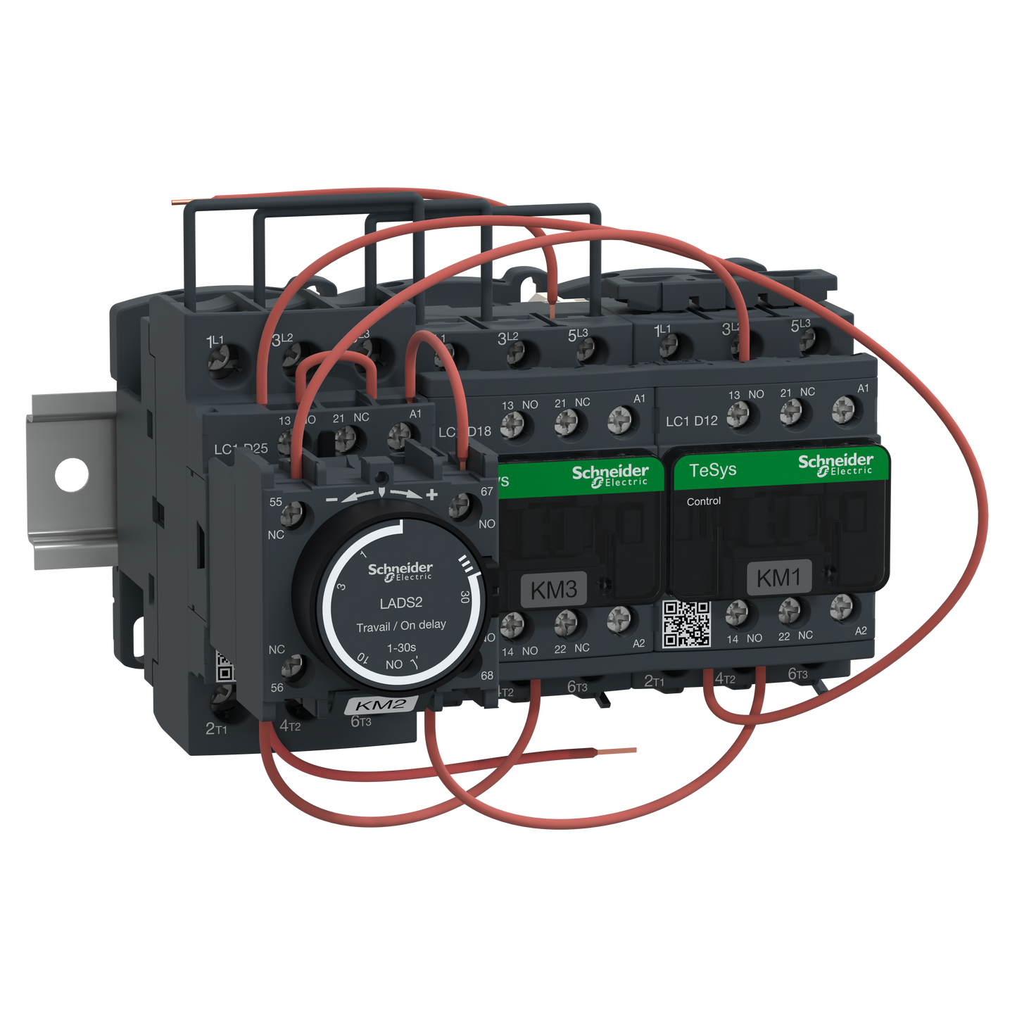 Schneider Electric-LC3D180AP7-TeSys LC3D - démarreur étoile triangle sur profilé - bobine 230Vca