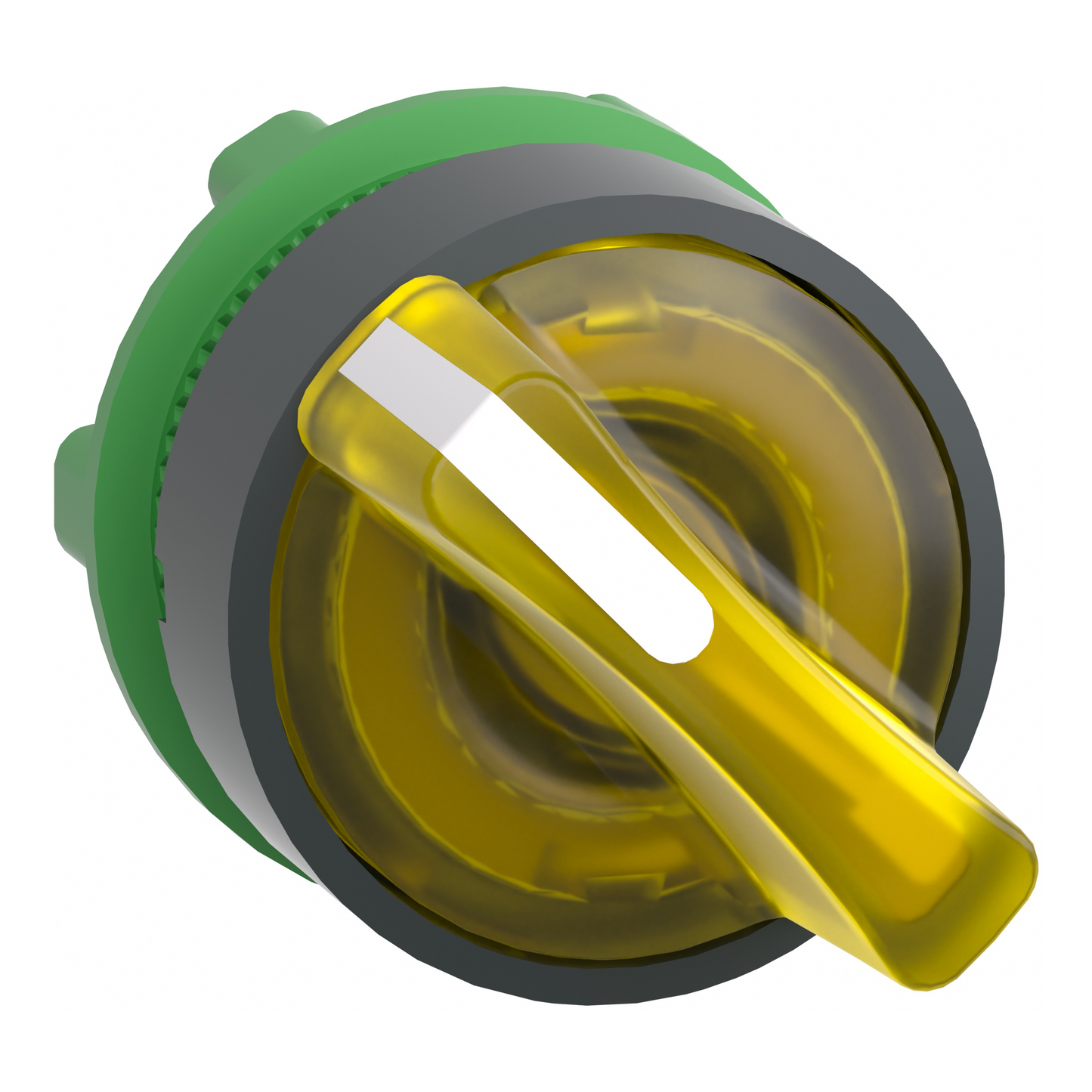 Schneider Electric-ZB5AK1483-Harmony XB5 - tête bouton à manette lumineux - Ø22 - 2 pos à rap. - jaune