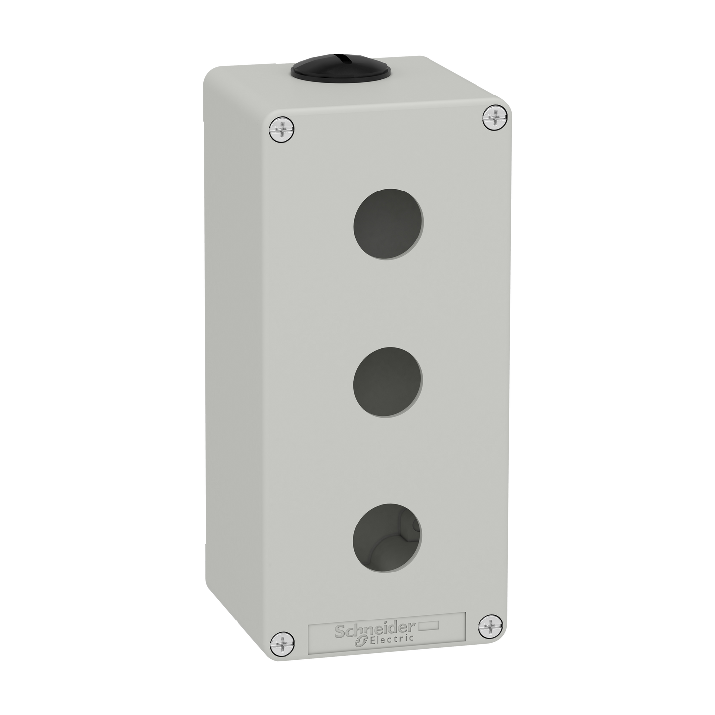 Schneider Electric-XAPD3503-Boite métal vide grise - M25 x2 - 3 trous 22 mm - 80x175x77 mm