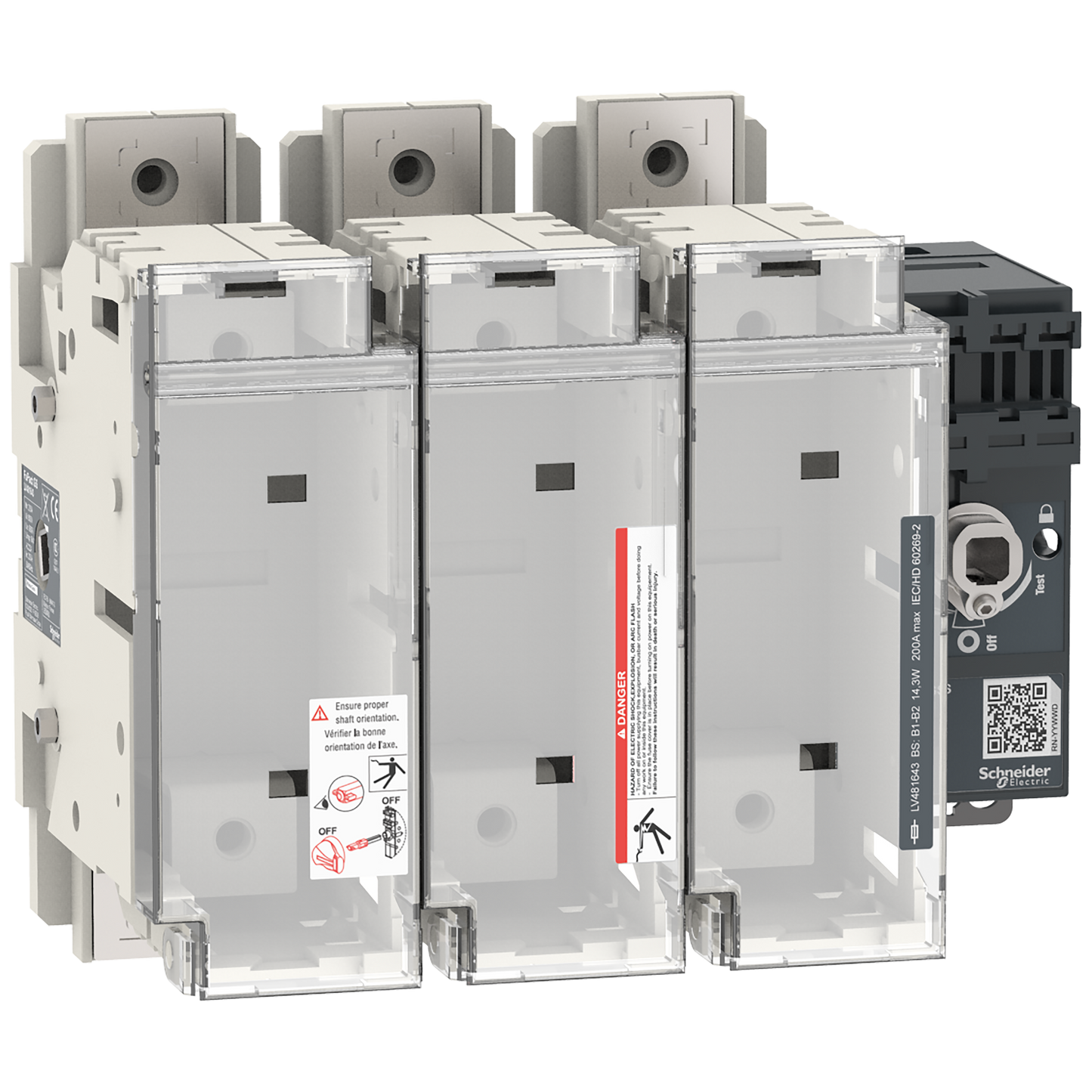 Schneider Electric-LV481643-FuPact GS - interrupteur sectionneur fusible - 200A - 3P - BS B1/3 - F&R CTRL