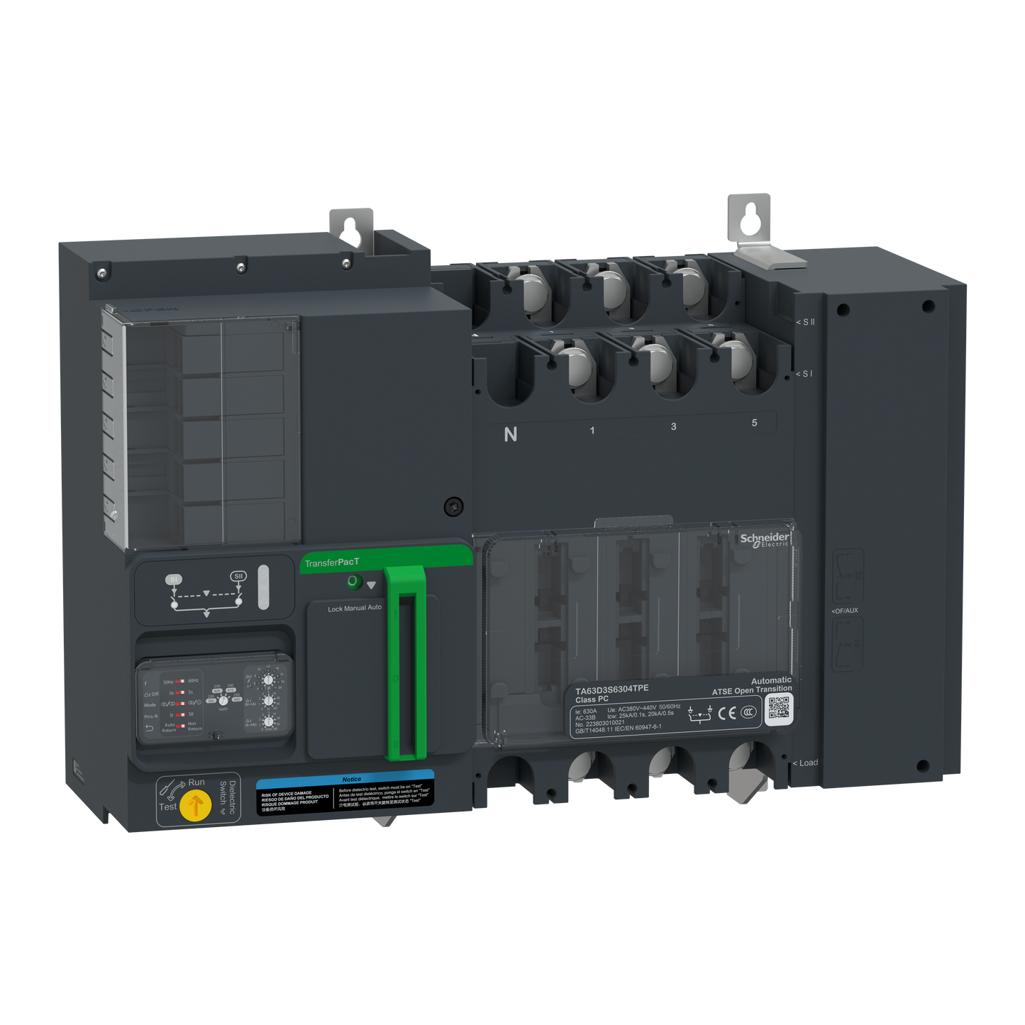 Schneider Electric-TA63D3S5004TPE-TA630 500A 3P AUTO COMMUT 400V