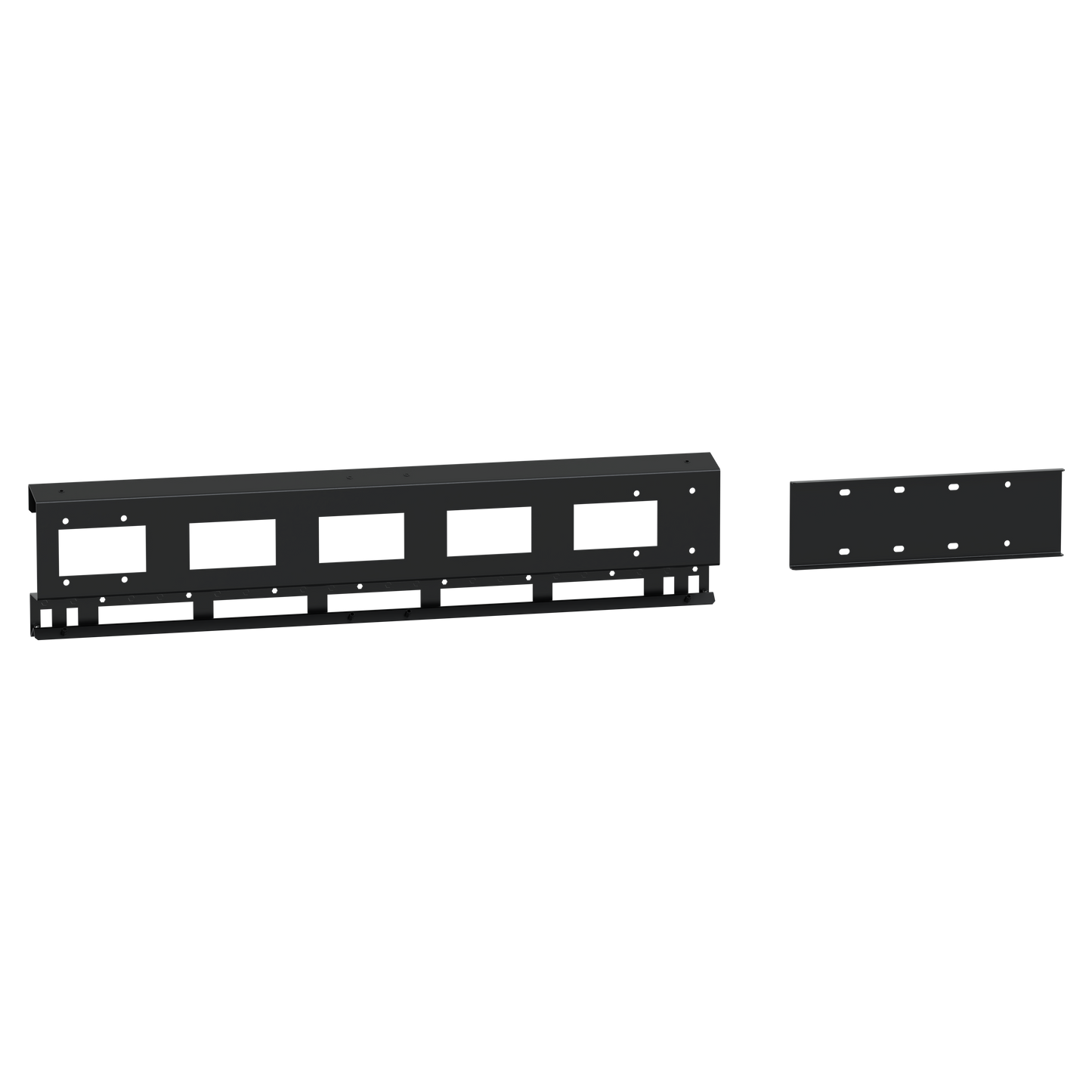 Schneider Electric-KEV0400SR1200-Canalis EV - Rail latéral horizontal - jeu de x2 - 1200mm - Noir - RAL9005