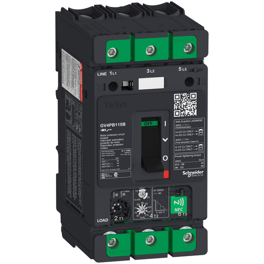 Schneider Electric-GV4PB115B-TeSys GV - disjoncteur magnéto-thermique - Ul - In 115A - 25kA - Everlink