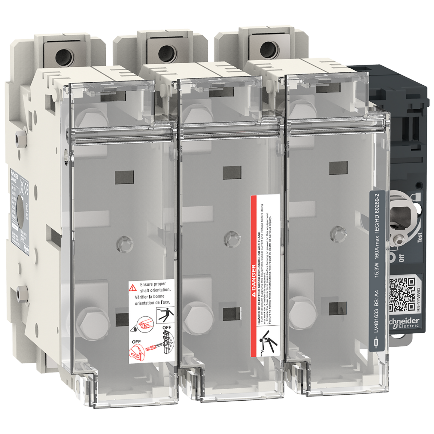 Schneider Electric-LV481633-FuPact GS - interrupteur sectionneur fusible - 160A - 3P - BS A2/4 - F&R CTRL