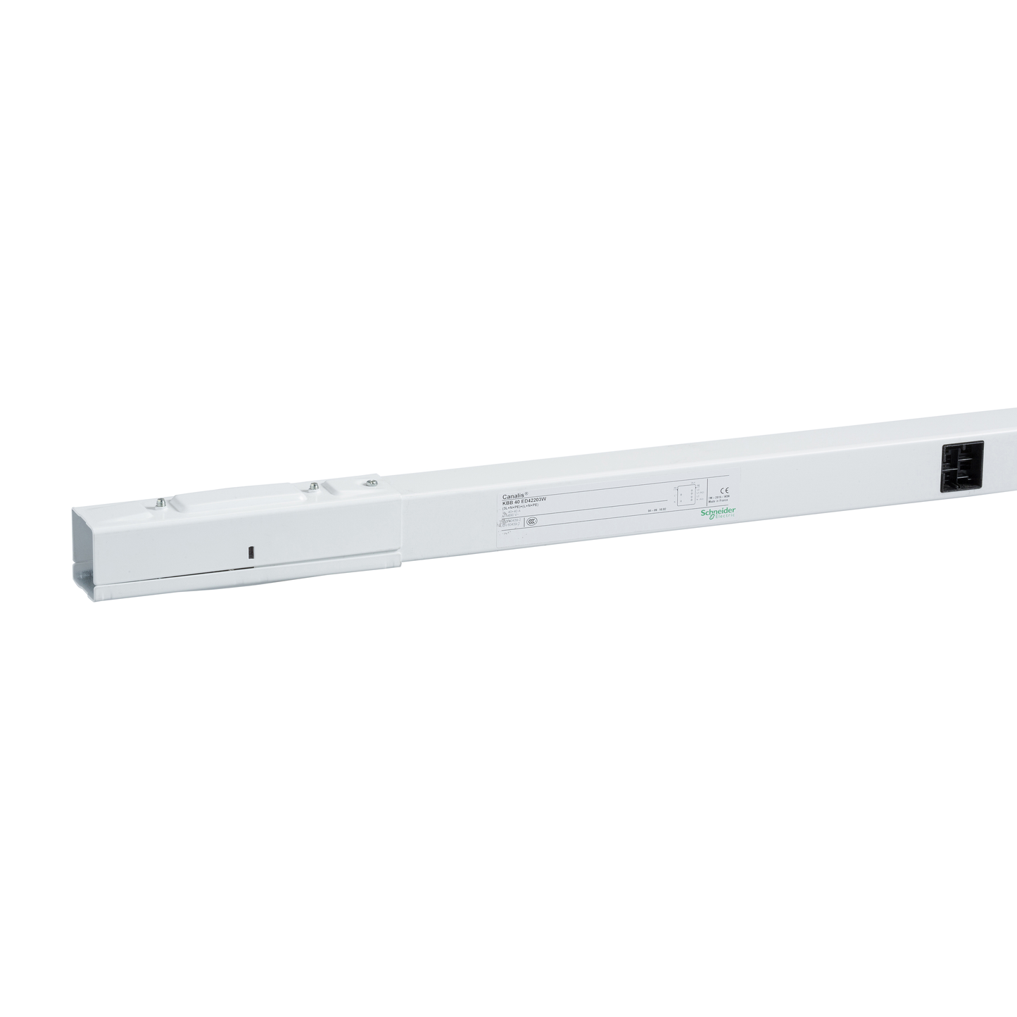 Schneider Electric-KBB25ED44300W-Canalis KBB - élément droit 25A - 3m blanc - 2x3L+N+PE 0 fenêtres