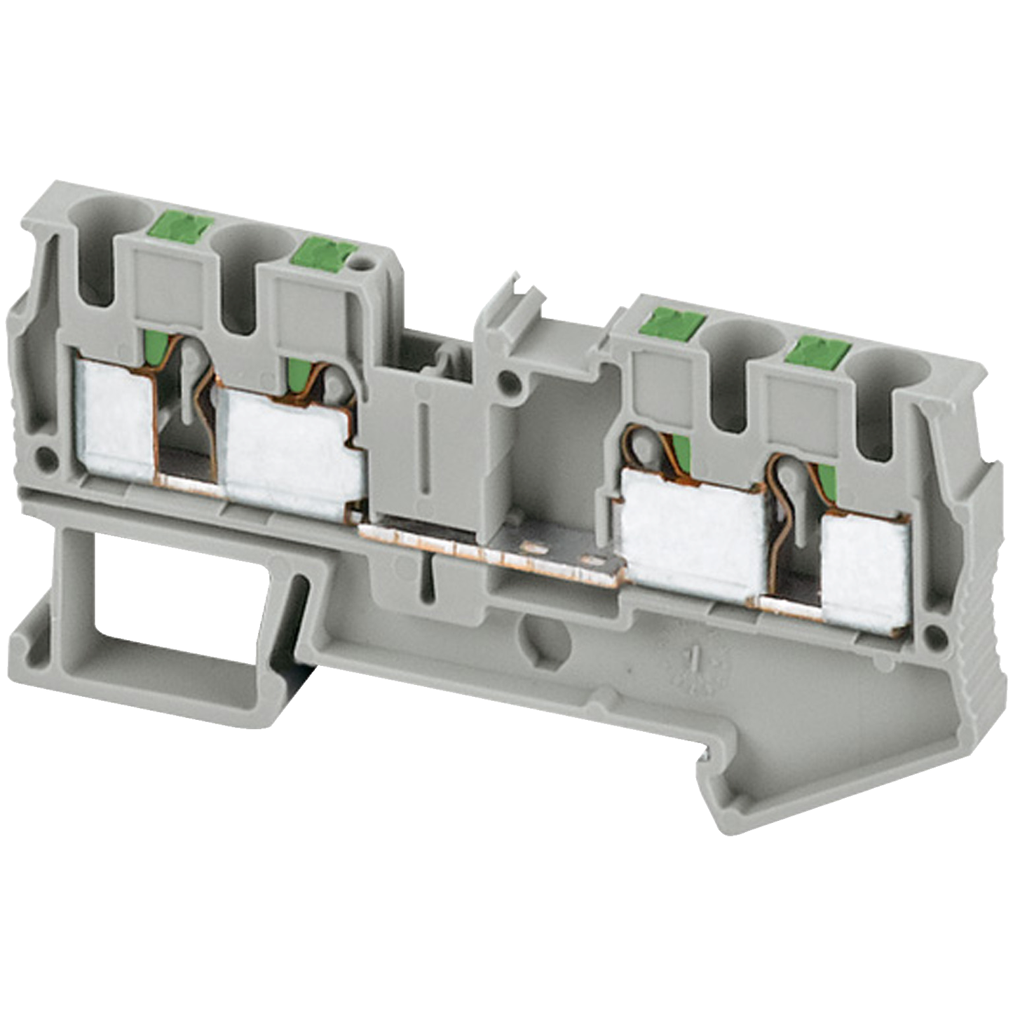 Schneider Electric-NSYTRP44-Borne push-in - passant - 4 points - 4mm² - gris