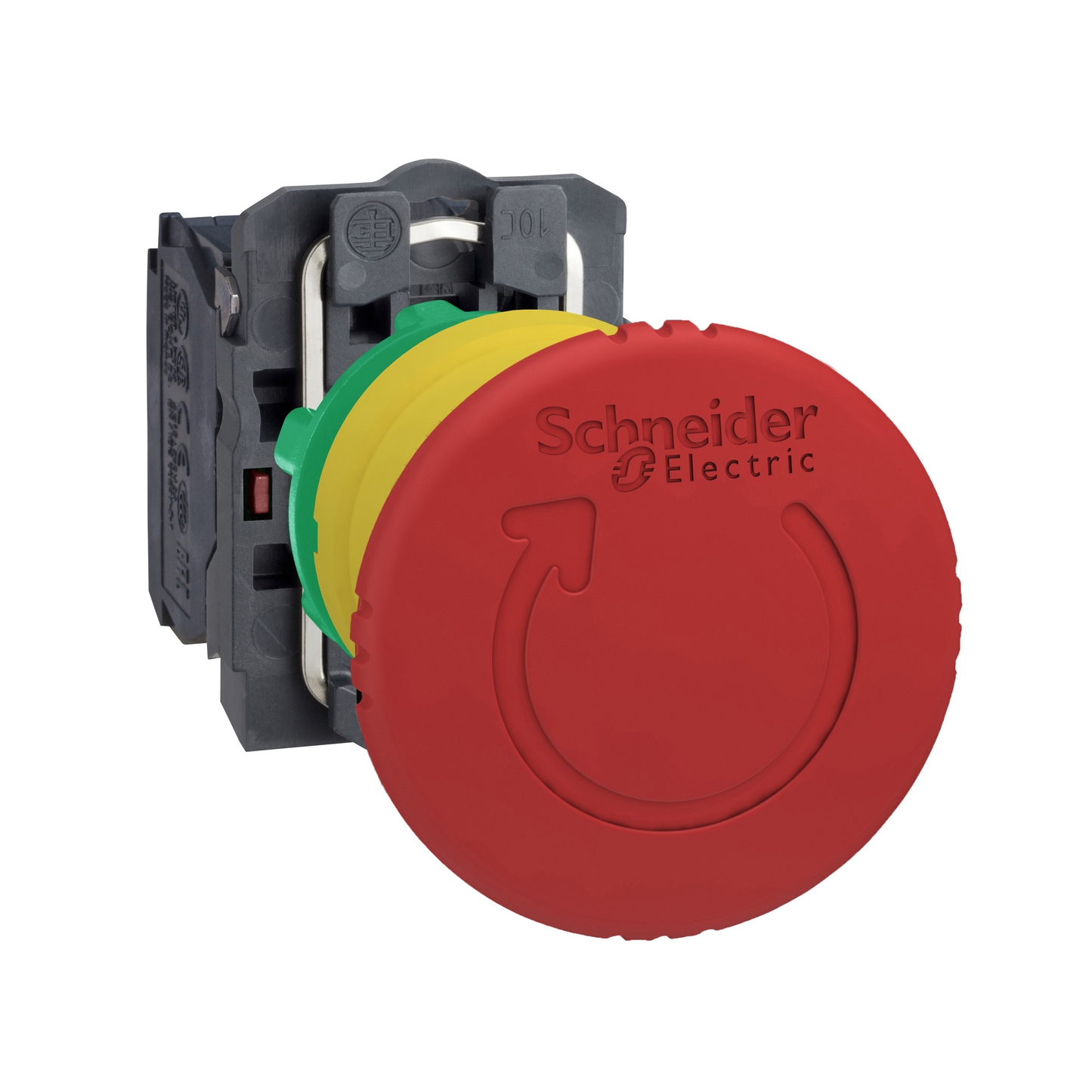 Schneider Electric-XB5AS8445-Harmony XB5 - bouton arrêt urgence - Ø40 - pousser tourner - rouge - 1O+1F - vis