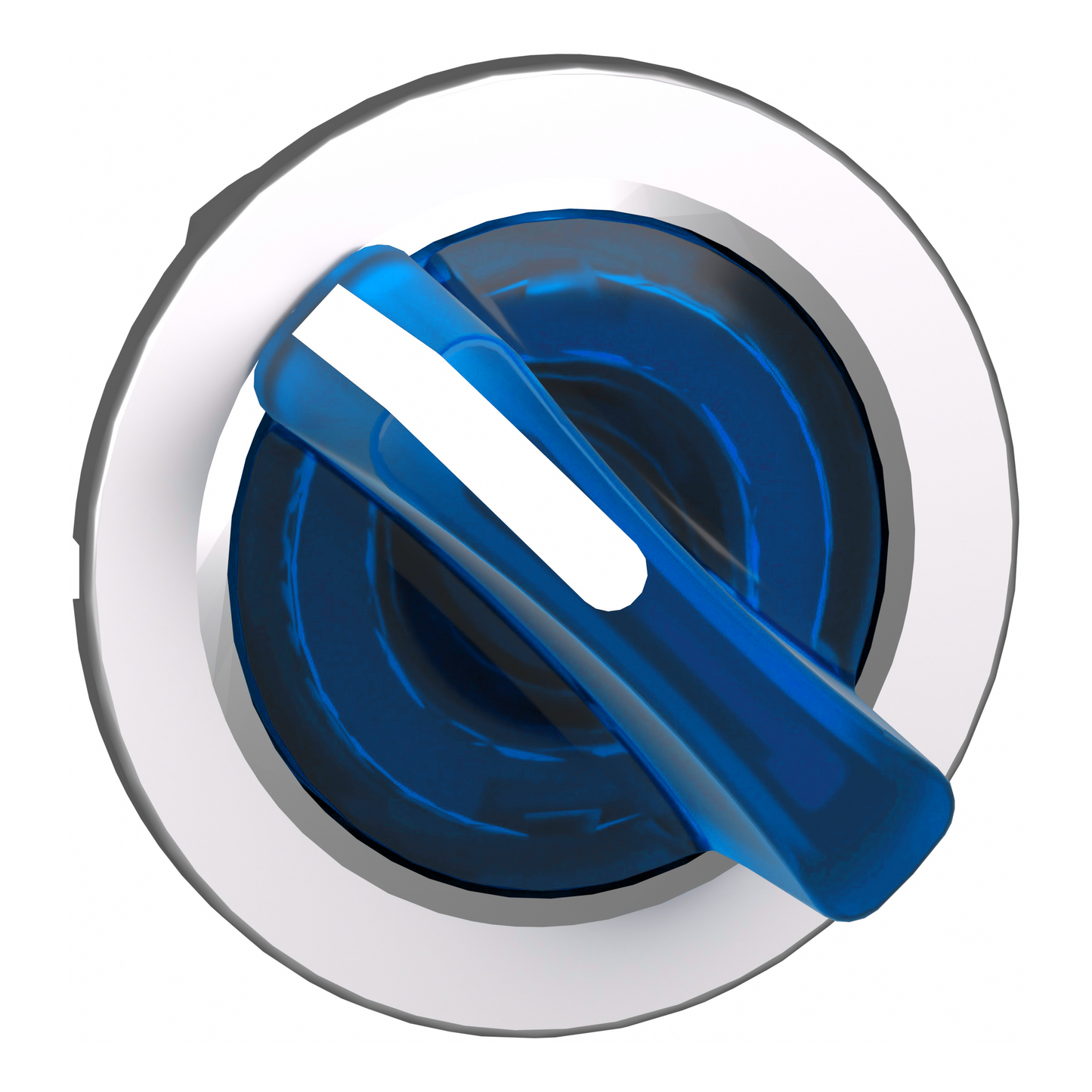 Schneider Electric-ZB4FK1463-Harmony XB4 - tête bouton à manette lumineux - flush - 2 pos à rap. - bleu