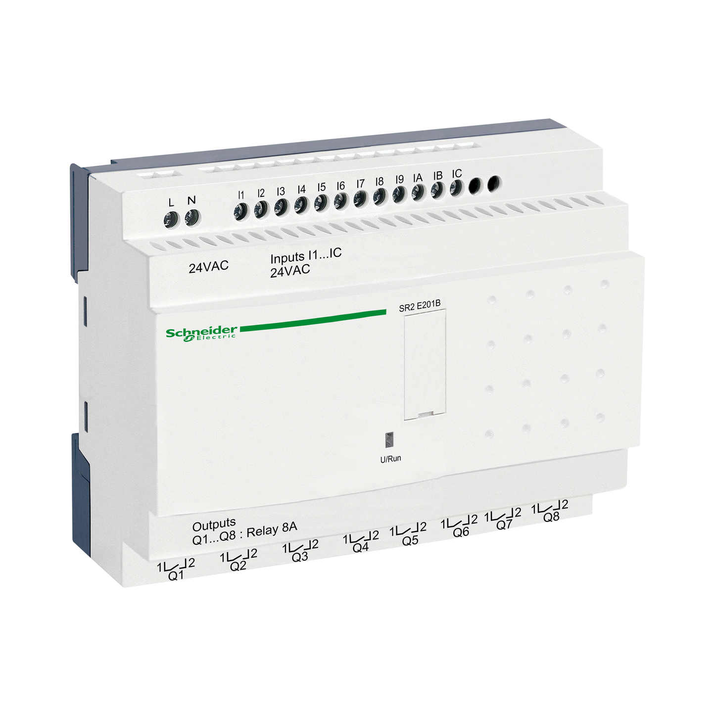 Schneider Electric-SR2E201B-Zelio Logic - relais intelligent compact - 20 E/S 24Vca - horloge - ss affichage