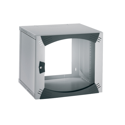 Schneider Electric-NSYOPB15U6F-Actassi Coffret mural OPB 15U L600 P600 châssis fixe 19P - porte vitrée - R7035