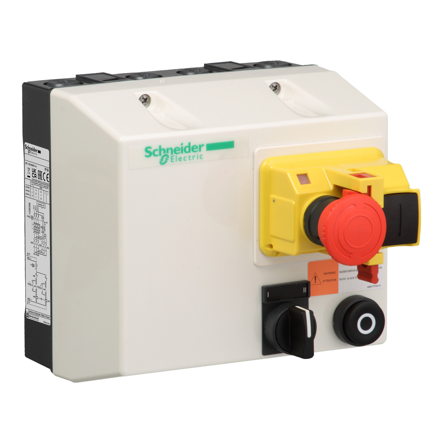 Schneider Electric-LJ8K06Q708-TeSys LJ8K - démarreur coffret étanche - 2 sens - 1,5kW - 380Vca - transfo 24V