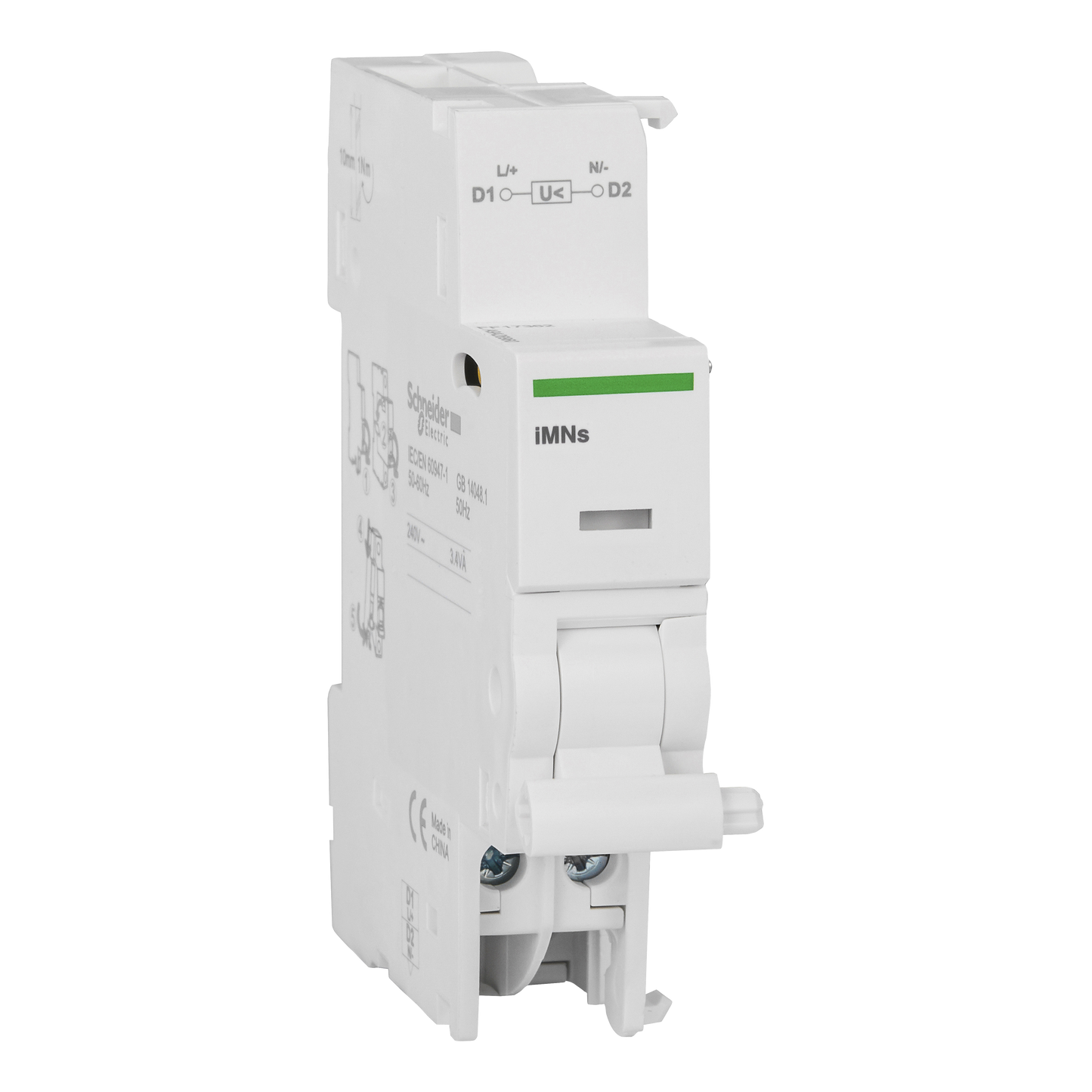 Schneider Electric-A9A26963-Acti9, iMNs déclencheur à minimum de tension retardé 220...240VCA 0,2s
