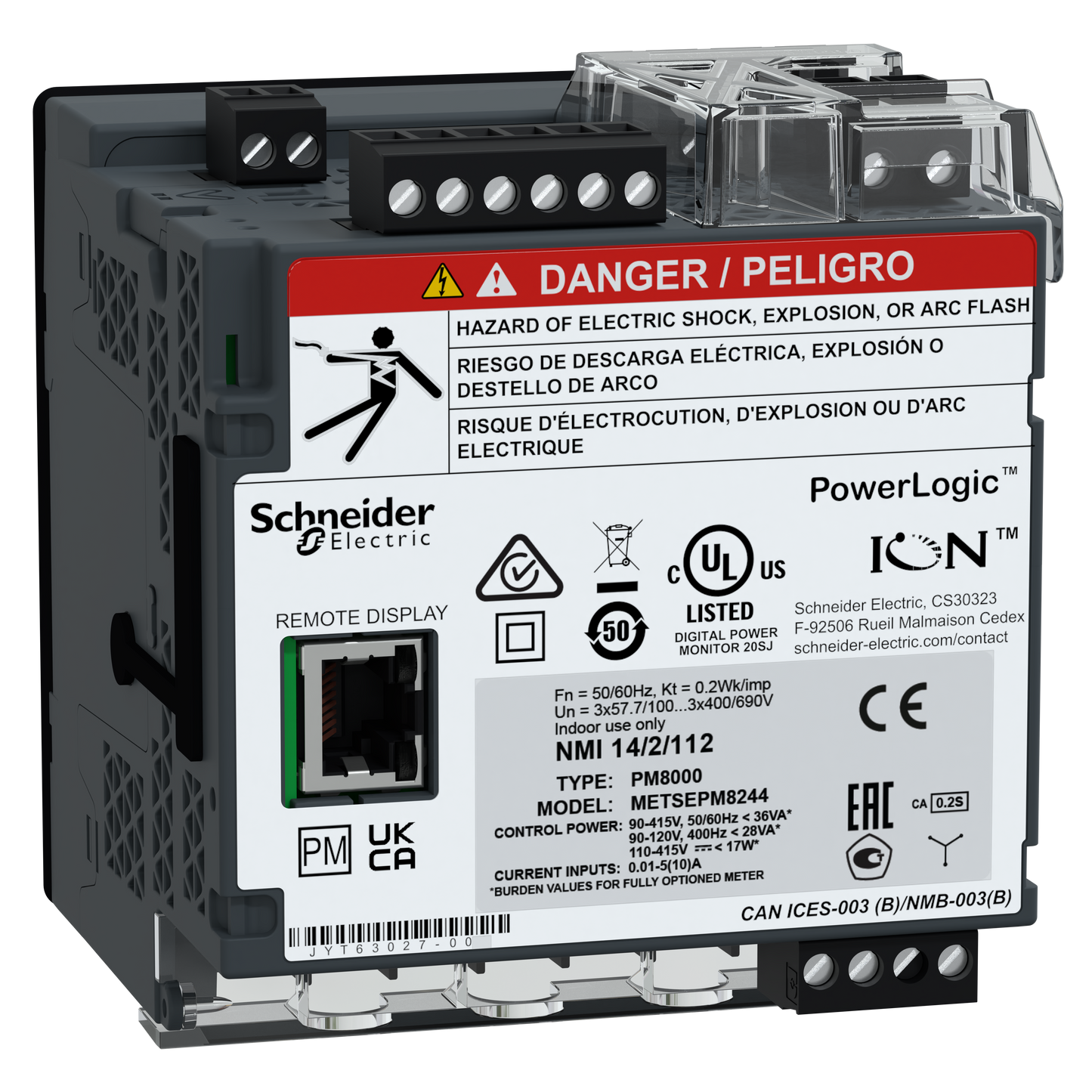Schneider Electric-METSEPM8244-PowerLogic PM - pack centrale de mesure - avec écran déporté