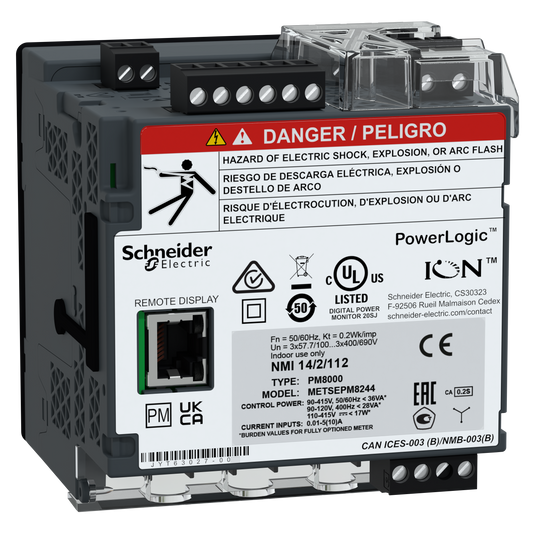 Schneider Electric-METSEPM8244-PowerLogic PM - pack centrale de mesure - avec écran déporté