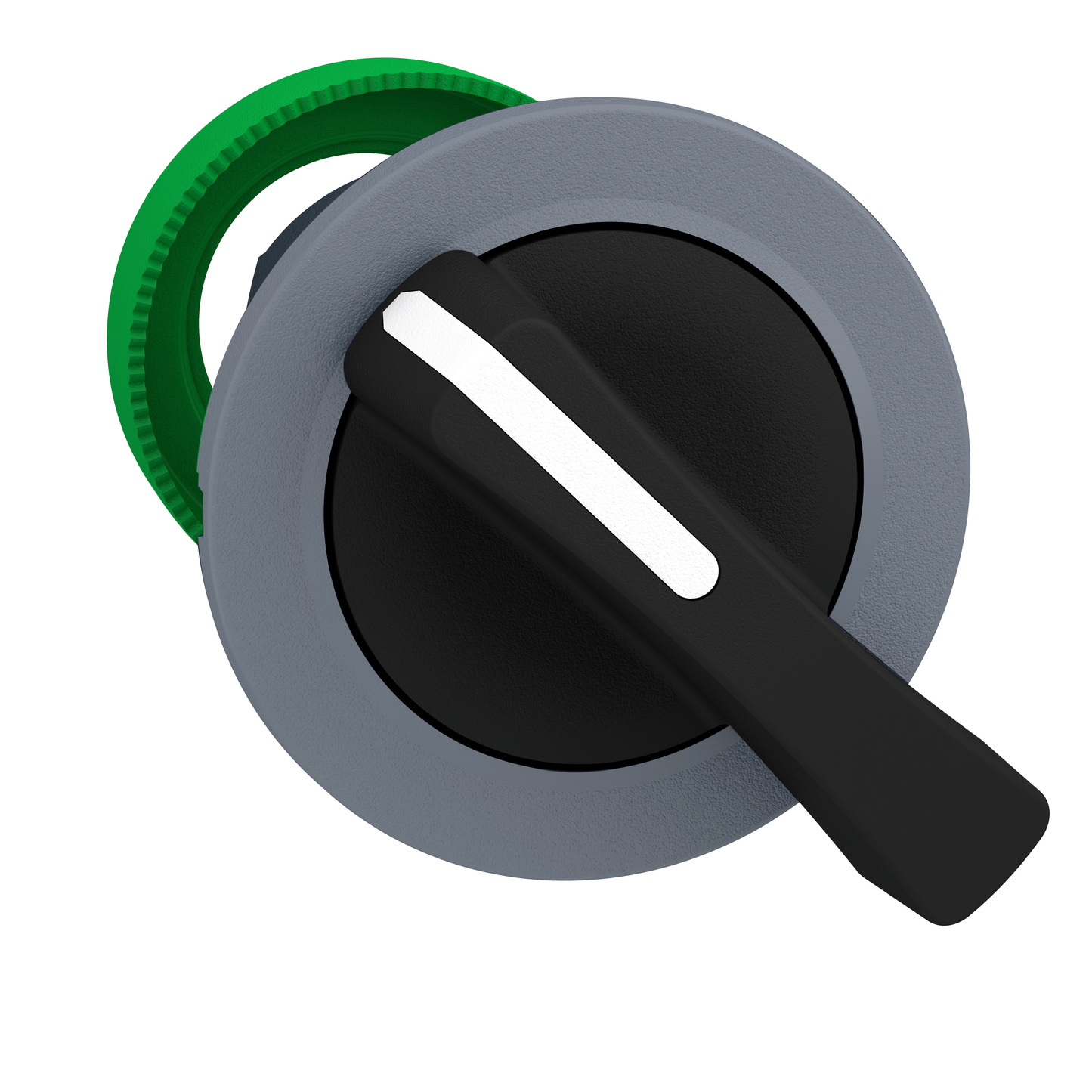 Schneider Electric-ZB5FJ3C0-Harmony XB5 - tête bouton à crosse - Ø22 - col flush grise - 3 pos fix - noir