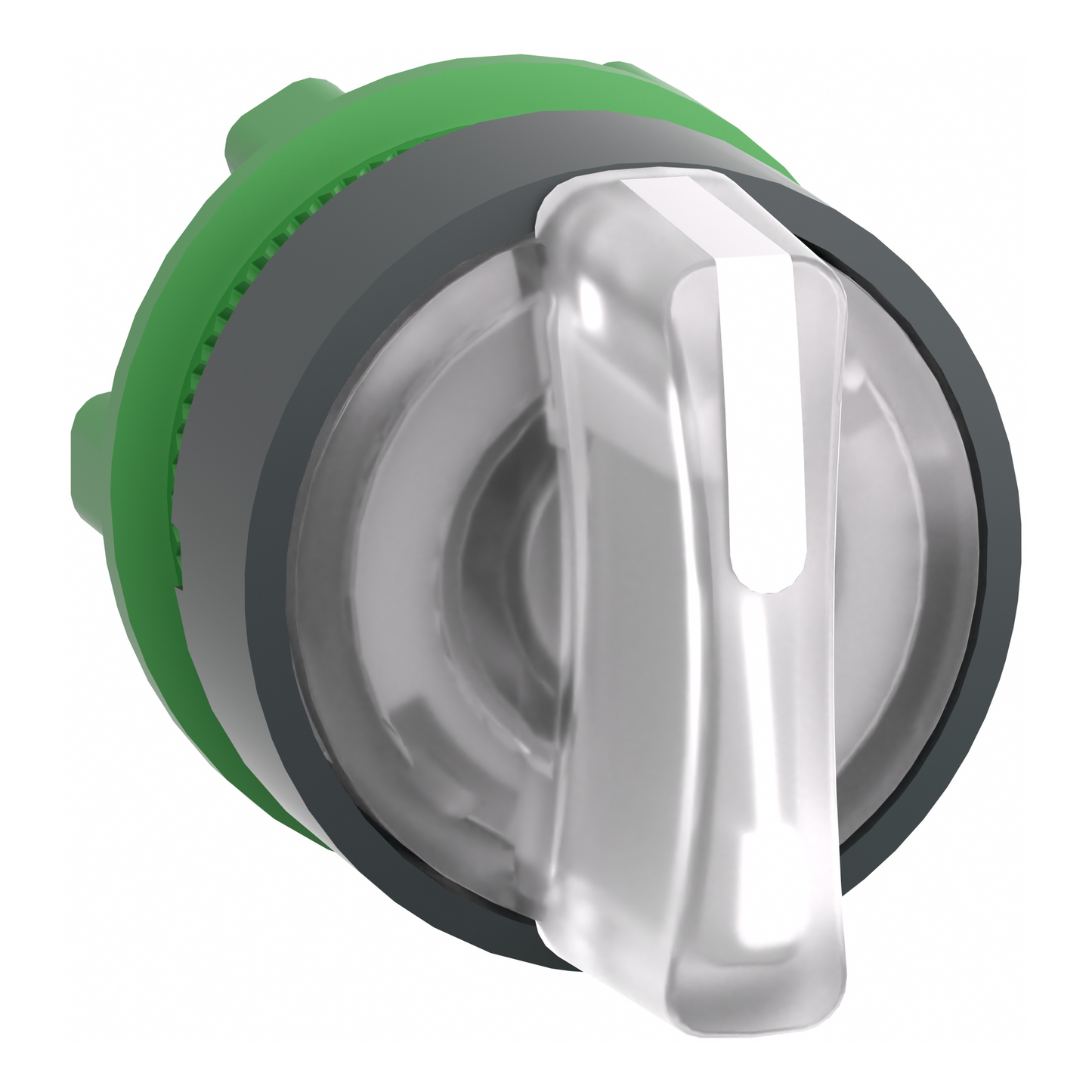 Schneider Electric-ZB5AK1813-Harmony XB5 - tête bouton à manette lumineux - Ø22 - 3 pos rap DC - blanc