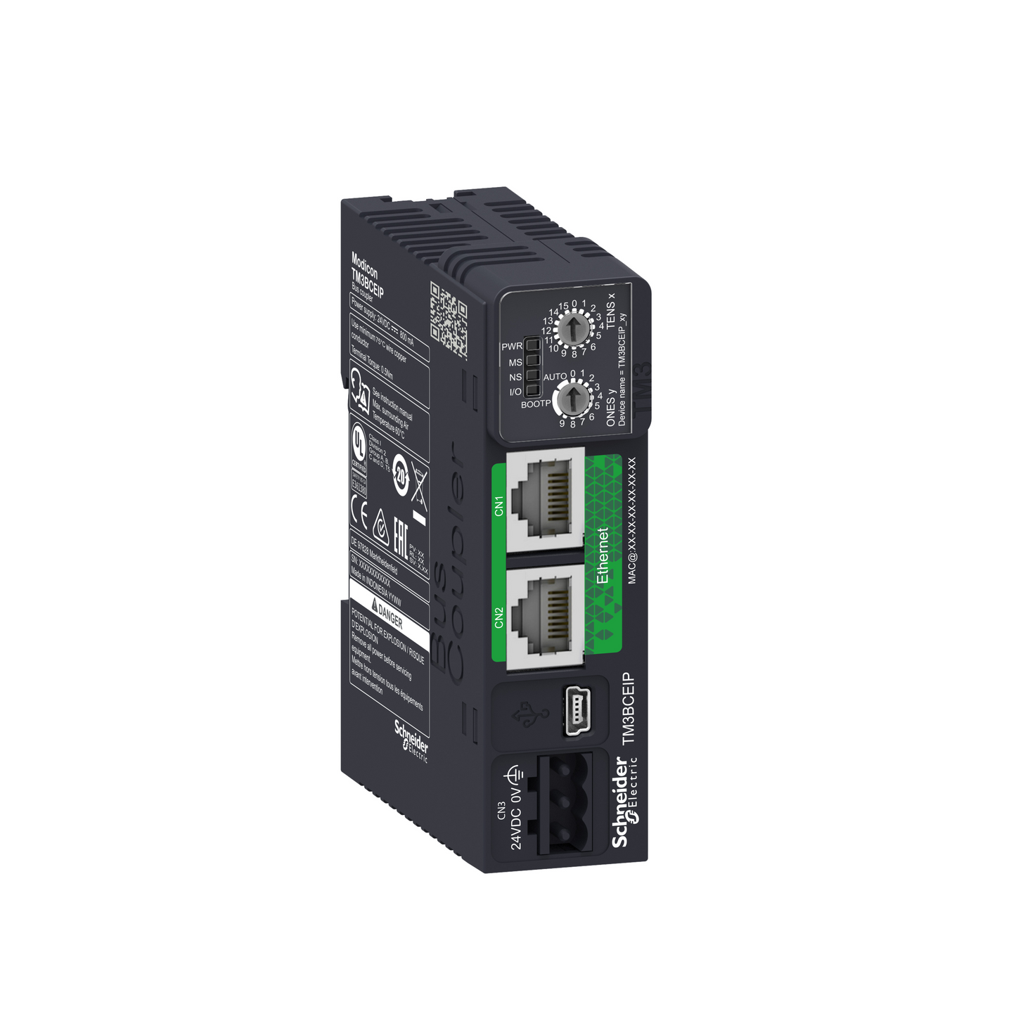 Schneider Electric-TM3BCEIP-Modicon TM3 - Coupleur de Bus pour extension en EthernetIP et ModBusTCP