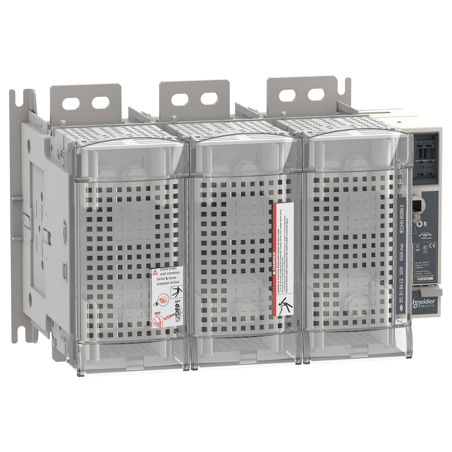 Schneider Electric-LV481693-FuPact GS - interrupteur sectionneur fusible - 1250A - 3P - BS D1 - F&R CTRL