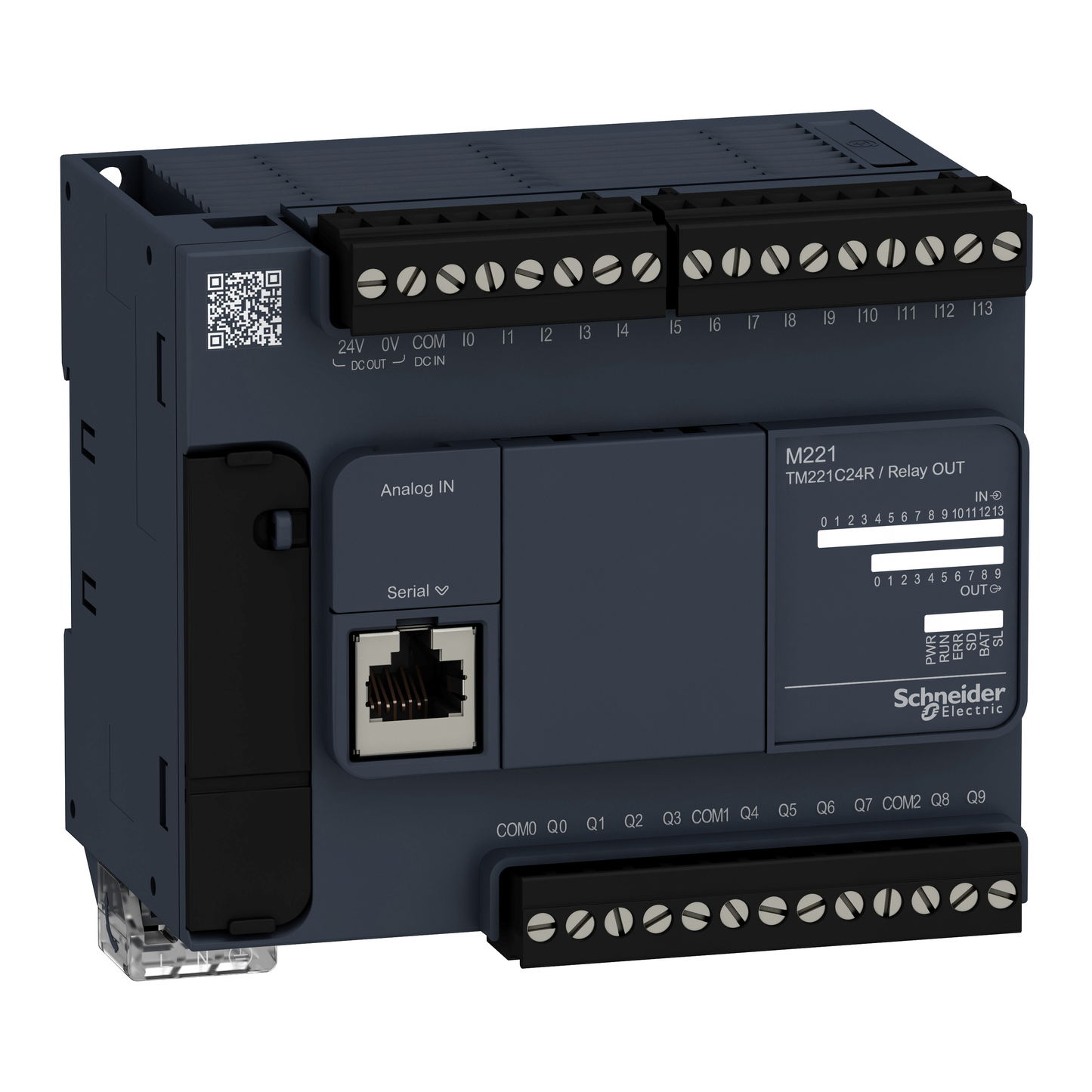 Schneider Electric-TM221C24R-Modicon M221, contrôleur 24E/S relais, port série, 100/240VCA