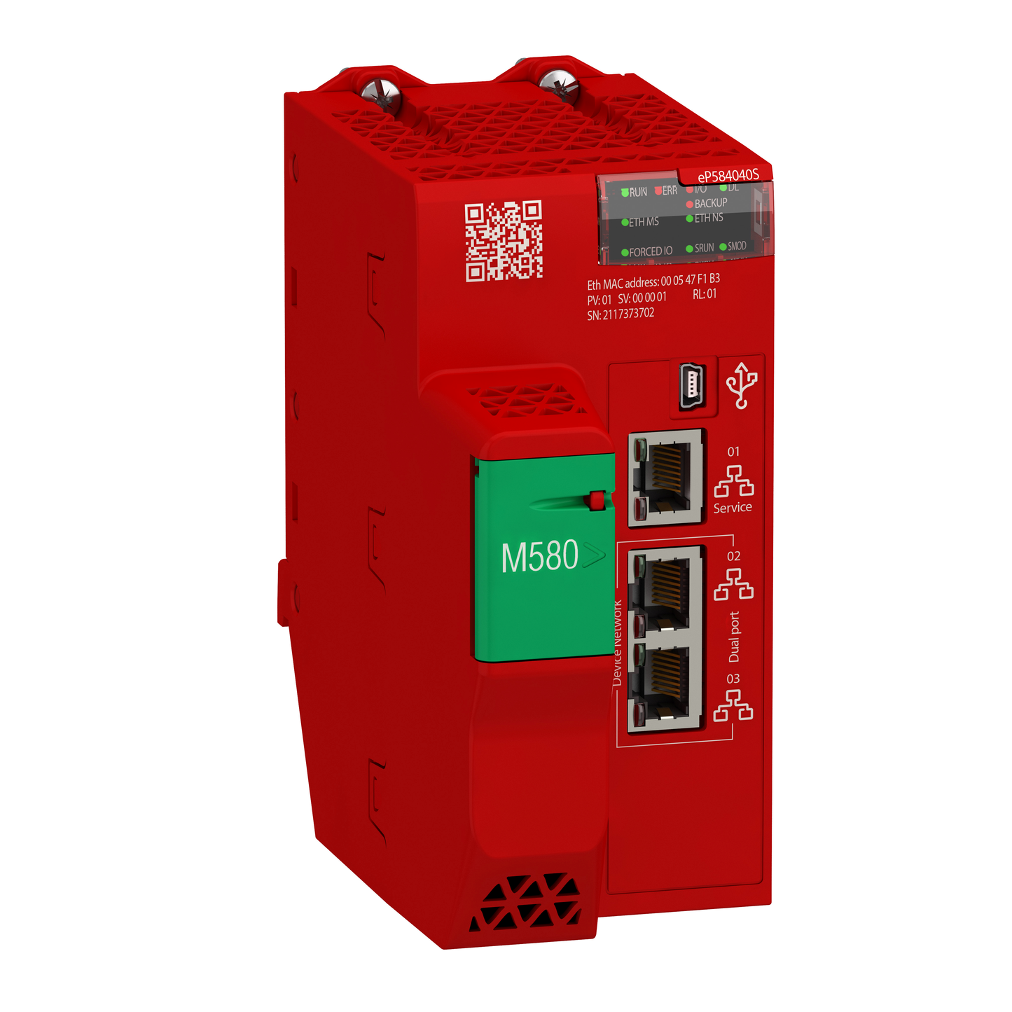 Schneider Electric-BMEP584040S-Modicon M580 - CPU Safety, 16/4 MB mémoire, 16 stations RIO X80