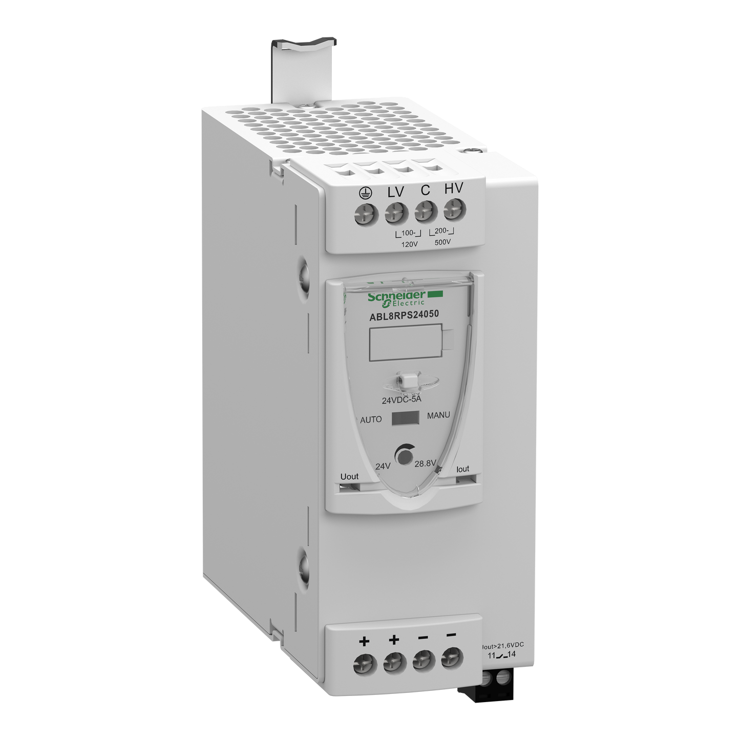 Schneider Electric-ABL8RPS24050-Phaseo ABL8 - alimentation à découpage - 5A - 200 à 500V mono/biphasé - 24Vcc