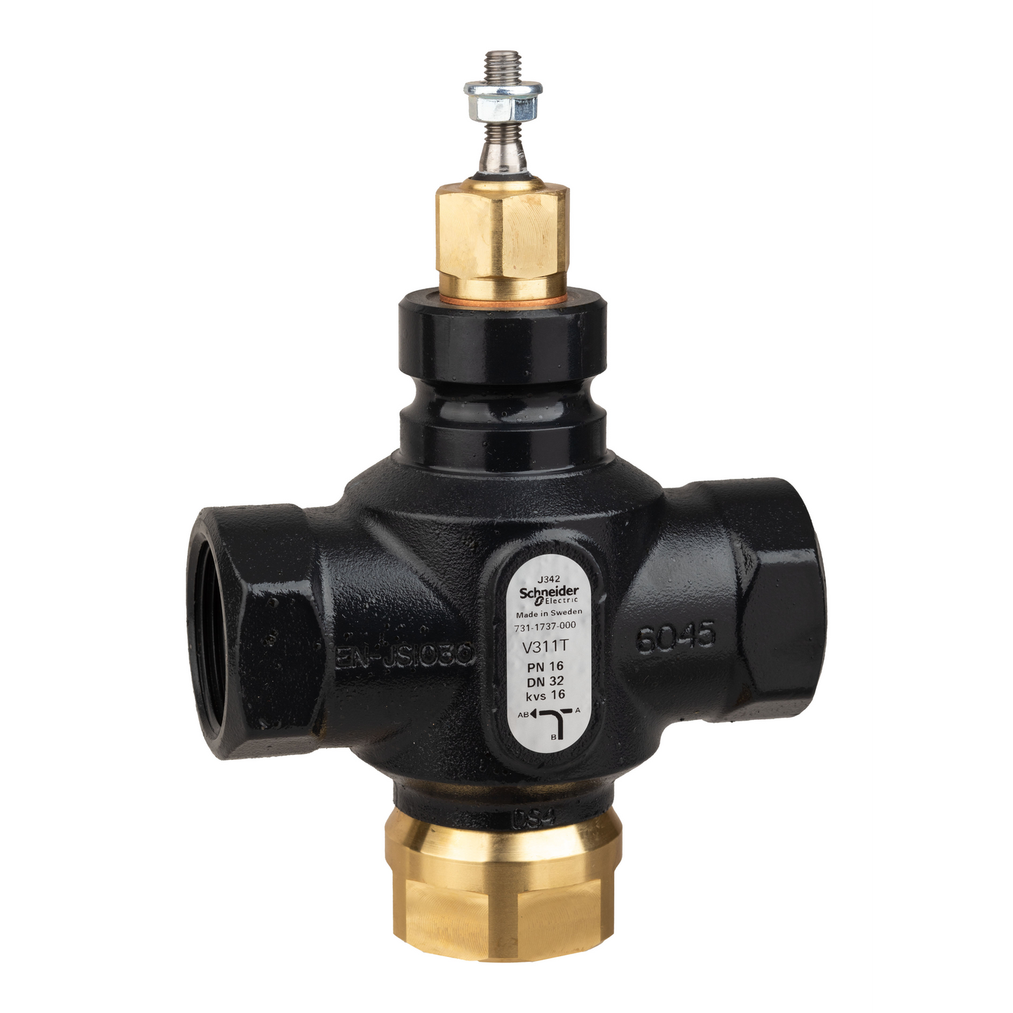 Schneider Electric-7311737000-Vanne 3 voies acier taraudée PN16 DN32 Kv16