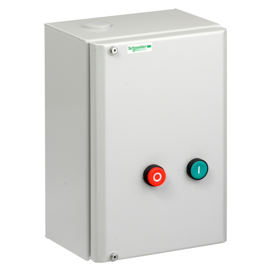 Schneider Electric-LE1D65AP7-COFFRET DEMARREUR METALLIQUE 1S TESYS 65A BOBINE 230V AVEC BOUTONS