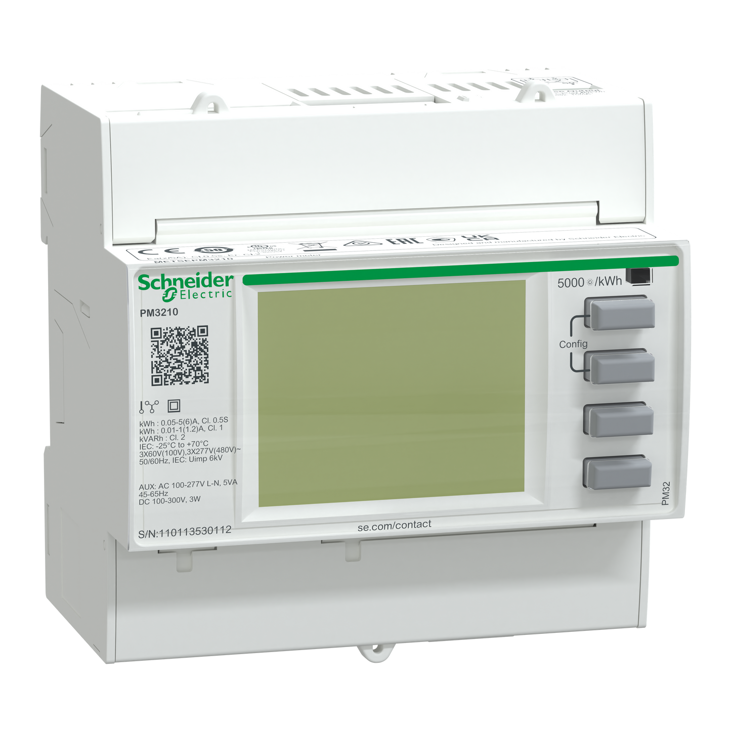 Schneider Electric-METSEPM3210-PowerLogic - centrale de mesure - PM3210 - modulaire - impulsions