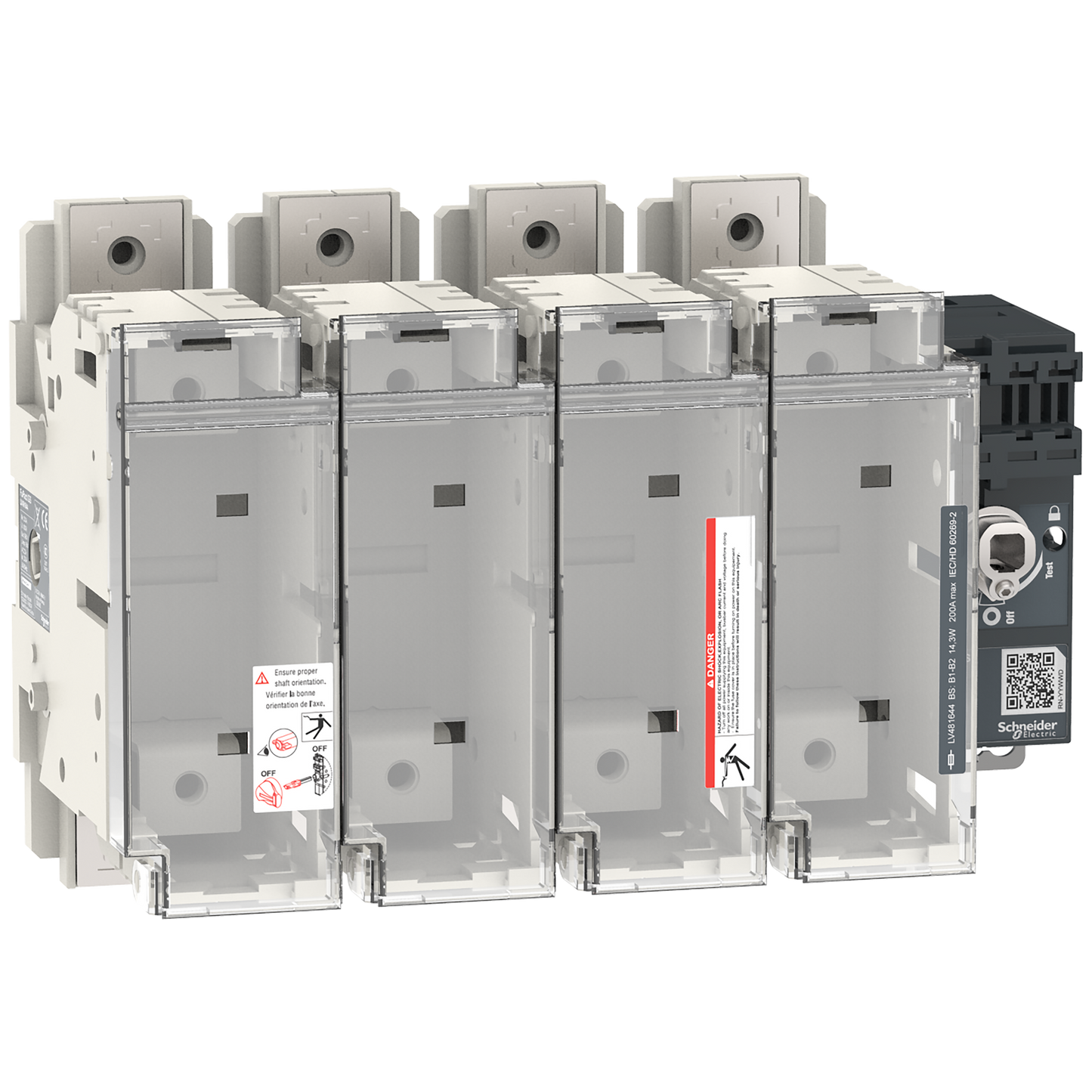 Schneider Electric-LV481644-FuPact GS - interrupteur sectionneur fusible - 200A - 4P - BS B1/3 - F&R CTRL