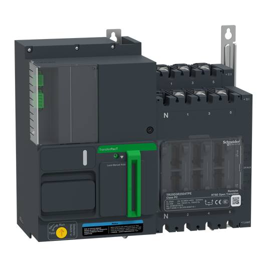 Schneider Electric-TR25D3R2504TPE-TransferPacT TR250 - inverseur de sources - télécommandé - 250A - 3P - 400Vca