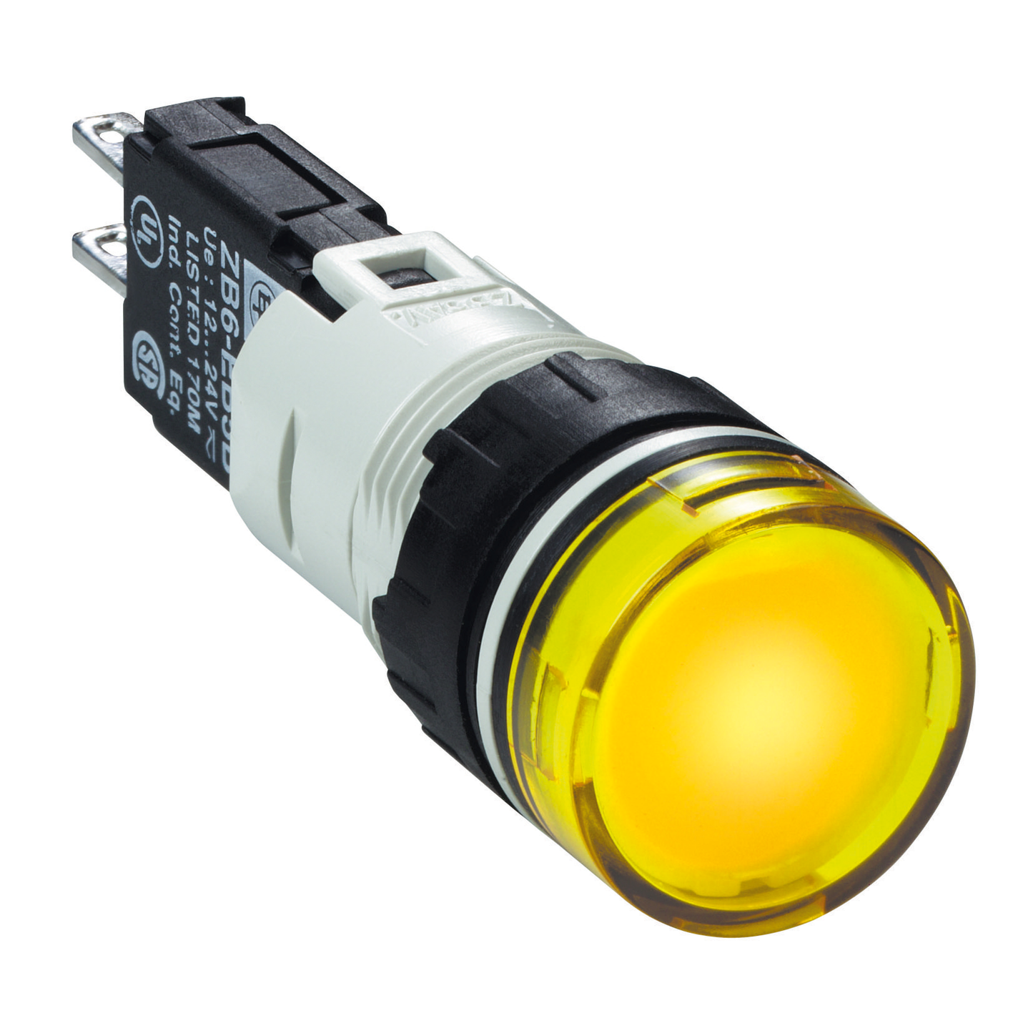 Schneider Electric-XB6AV5BB-Harmony XB6 - voyant rond - Ø16mm - IP65 - DEL intégrée - 24V - cosses - jaune