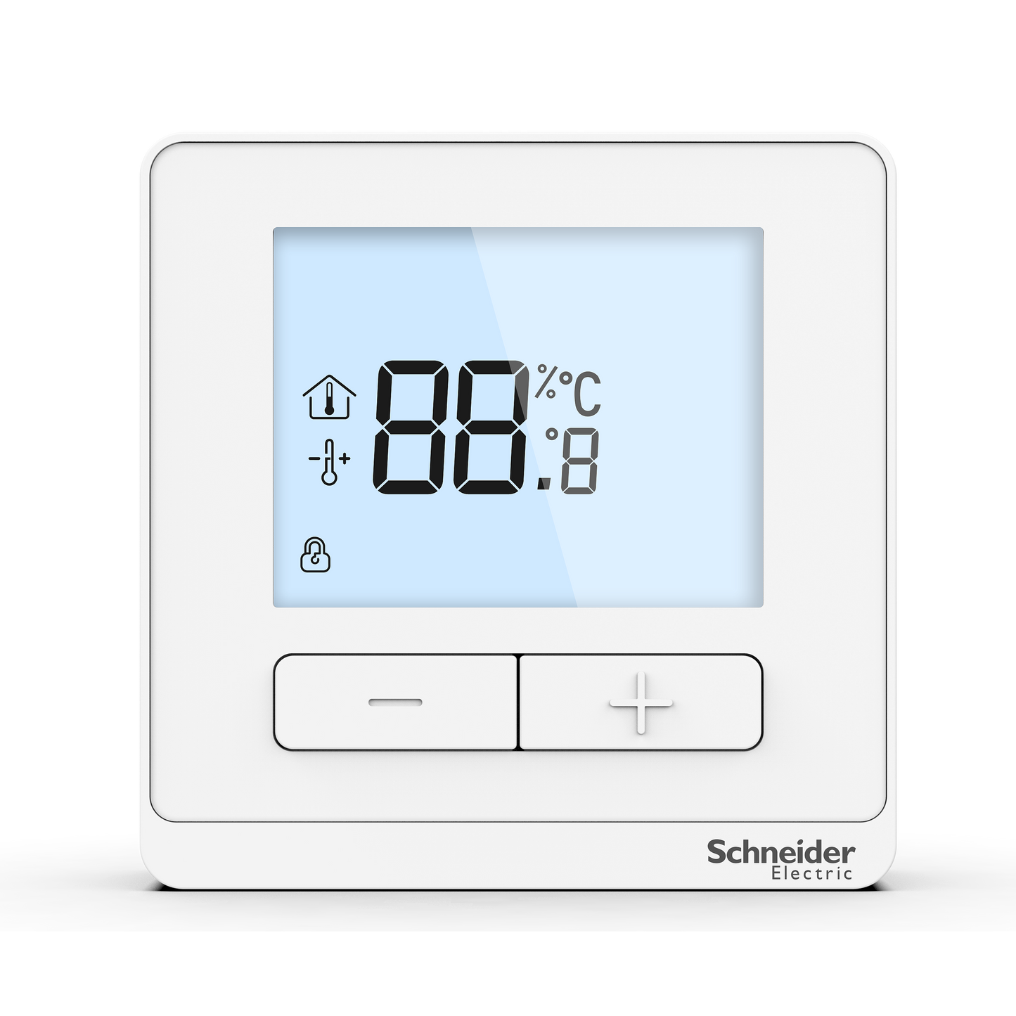 Schneider Electric-SLEASLXXB-EasyLogic Capteur temp amb blanc + lcd + boutons derogation de la consigne
