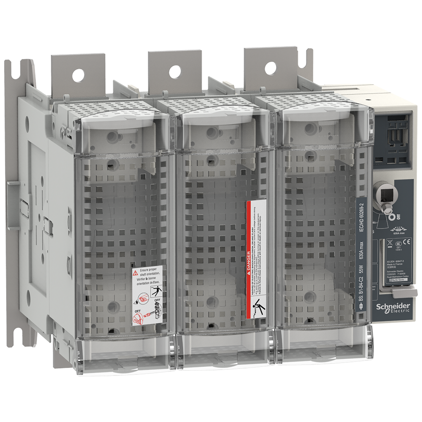 Schneider Electric-LV481673-FuPact GS - interrupteur sectionneur fusible - 630A - 3P - BS C1/2 - F&R CTRL