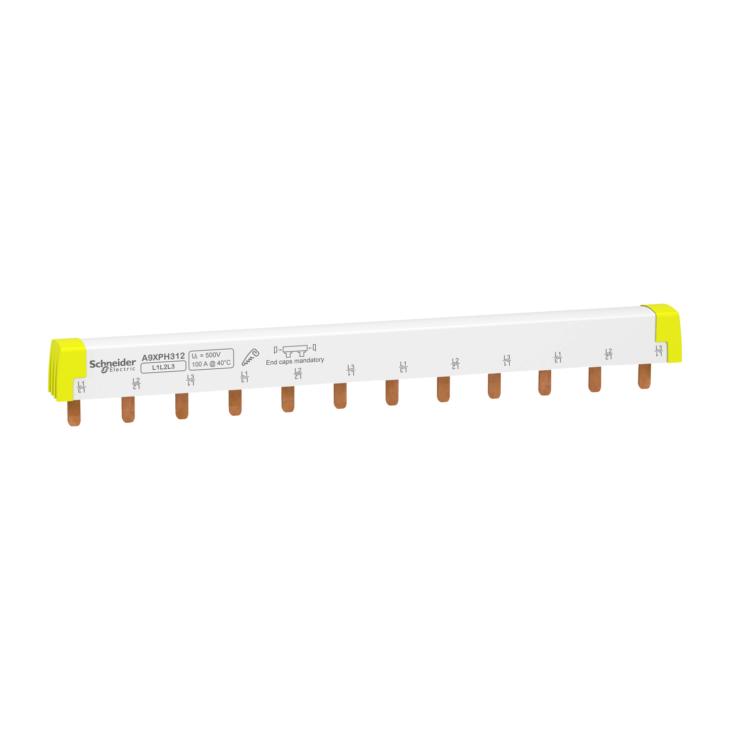 Schneider Electric-A9XPH312-Acti9 iC60 - peigne à dents - 3P - 100A - 12 modules de 18mm
