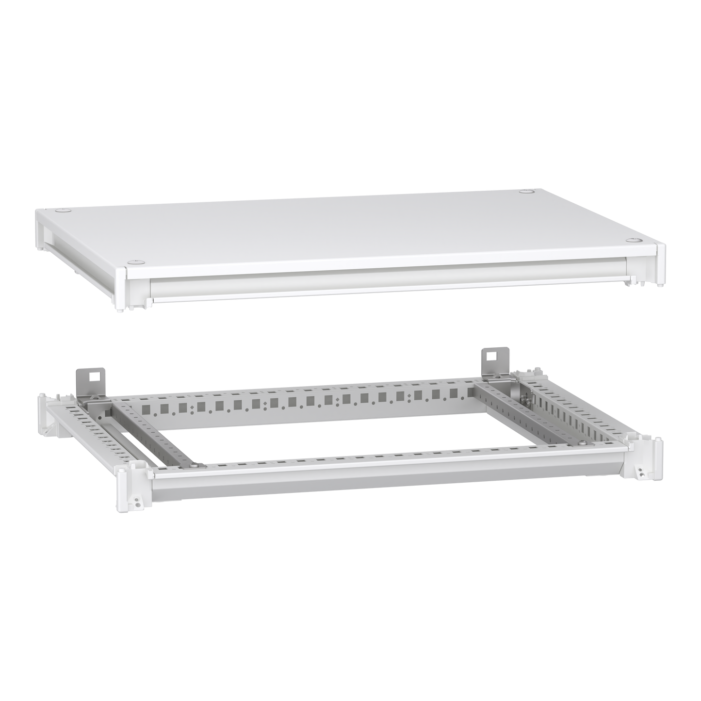 Schneider Electric-NSYSFNC75ED-PrismaSeT HD - cadre supérieur et inférieur - 700x500 mm - blanc