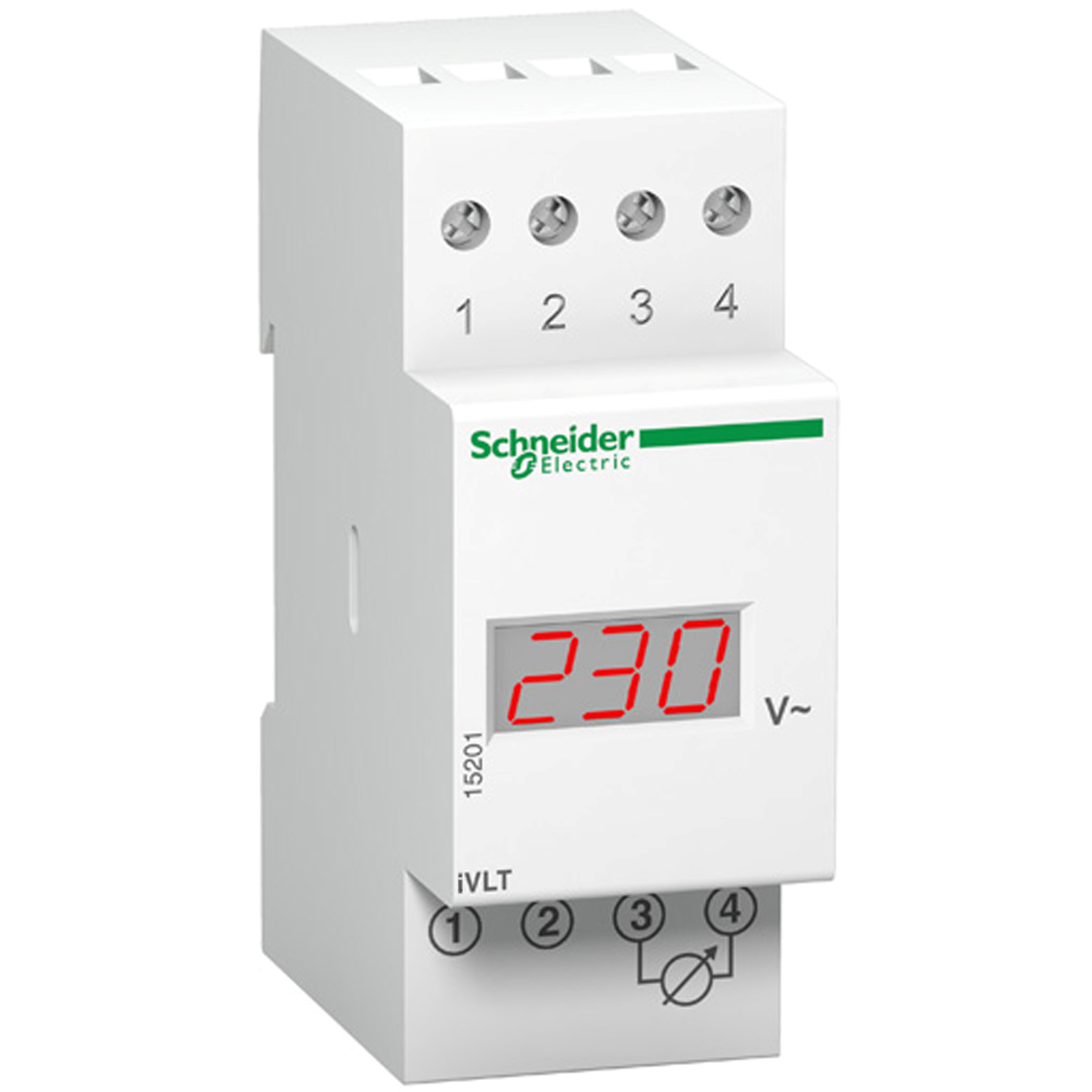 Schneider Electric-15201-PowerLogic - Voltmètre numérique - modulaire - 0 à 600V