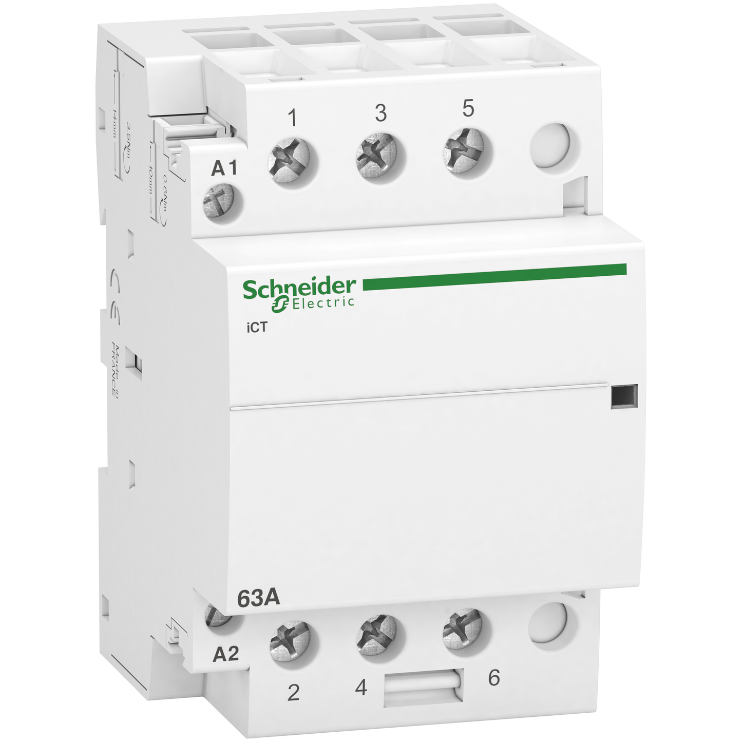 Schneider Electric-A9C20863-Acti9 iCT - Contacteur auxiliarisable - 3P - 63A - 3NO - 220/240Vca - 50Hz